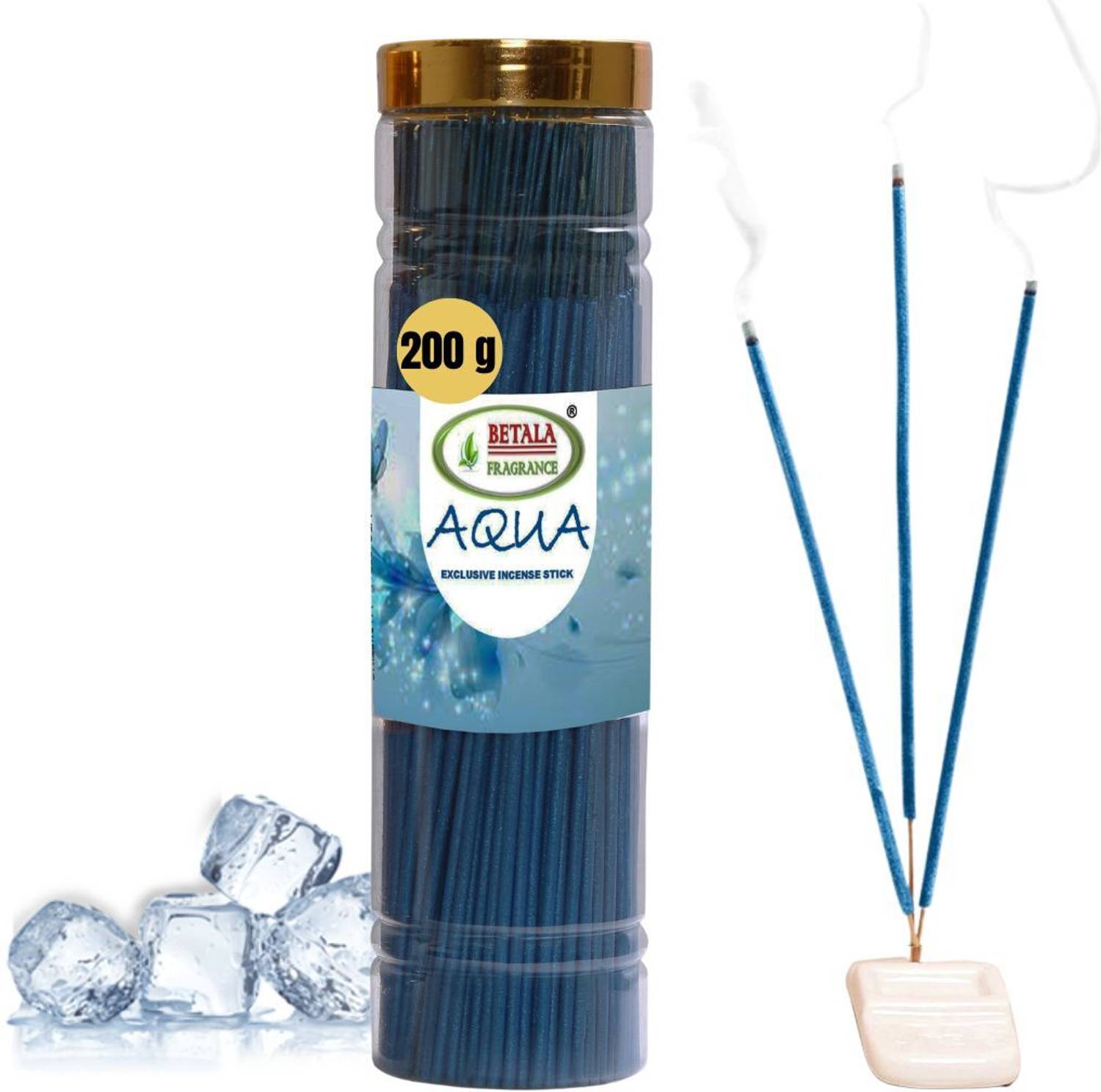 BETALA FRAGRANCE Aqua Flavour Metalic Colour 200 GM Non Charcoal Agarbatti Sticks Ice Deo Flavour