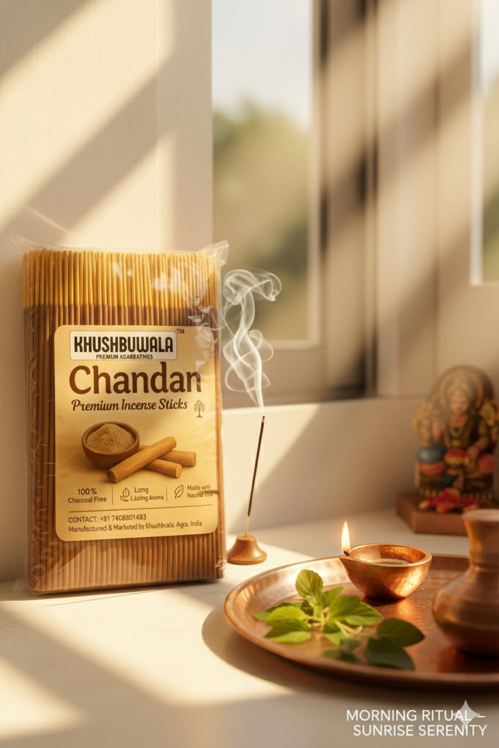 Image of Khushbuwala Chandan Premium Incense Sticks 500g Chandan