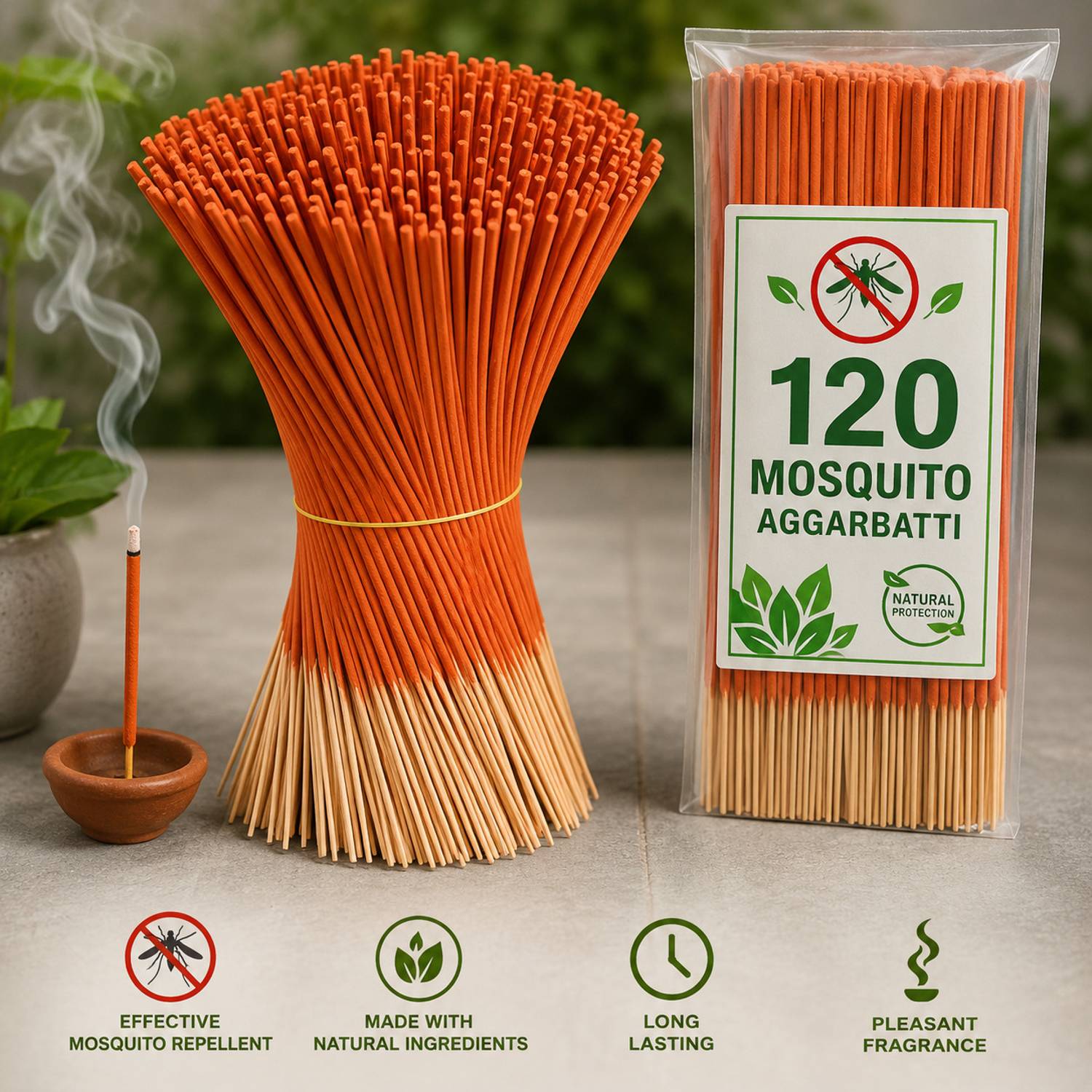 Amrutvayu Mosquito Repellent 120 Incense Mosquito killer Machhar Agarbatti Citronella Citronella