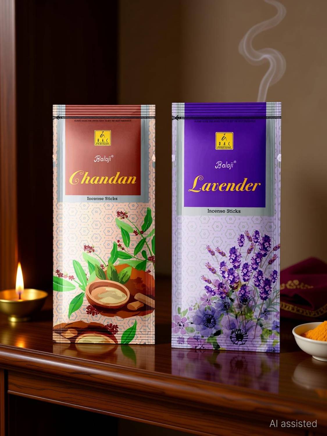 BALAJI AGARBATTI Chandan And Lavender Sandal wood and Lavender