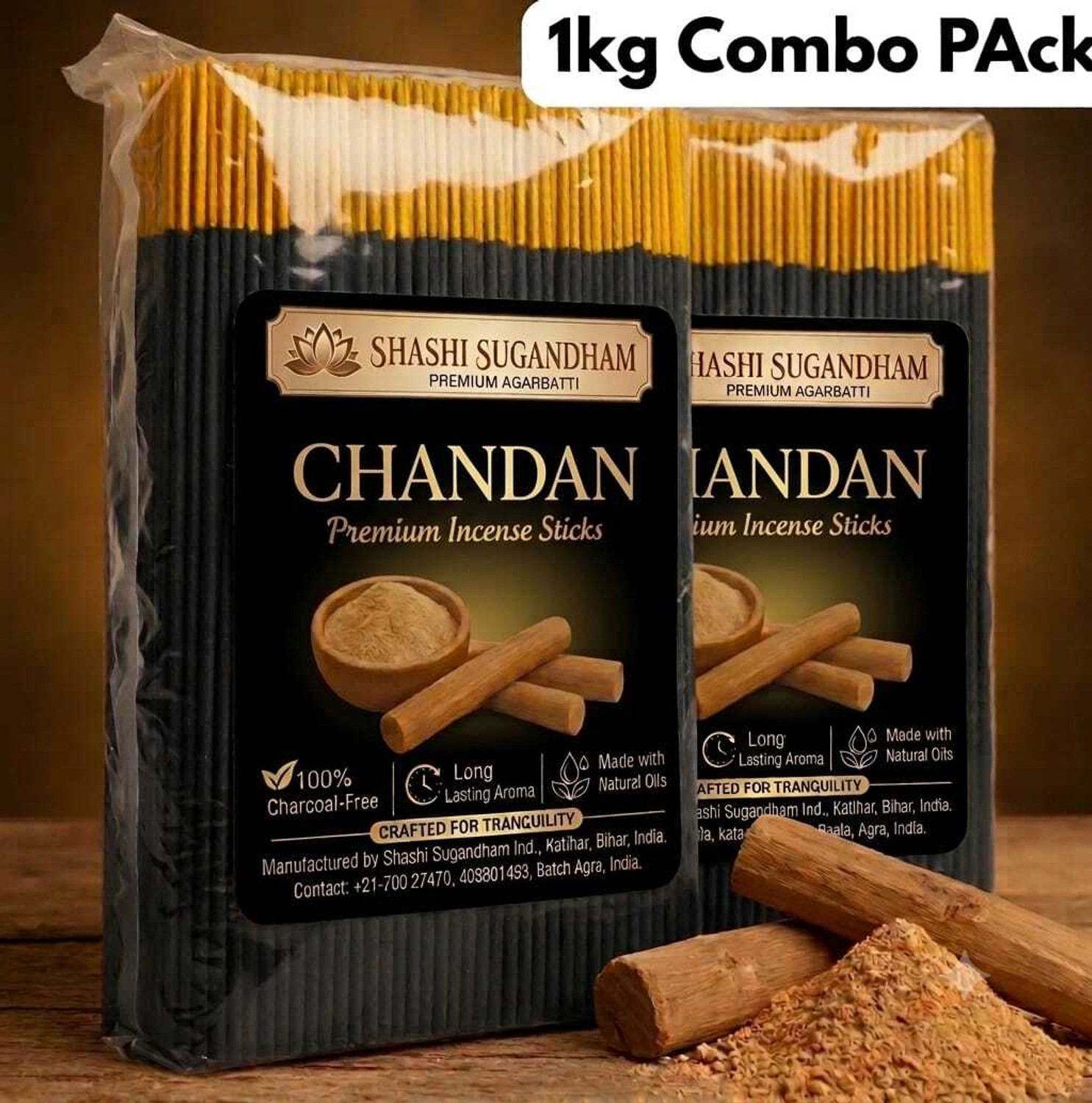 Image of GODSUN Chandan agarbatti 4 Different fragrances