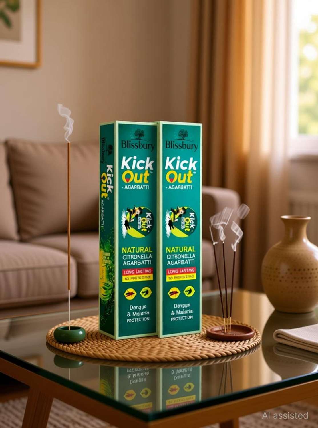 Image of Blissbury Kick Out Agarbatti Mosquito Killer Incense Sticks containing 240 Sticks Natural Citronella
