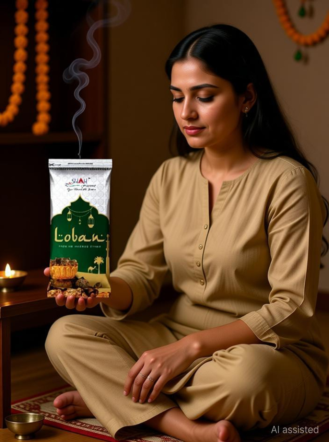 Image of Shah Fragrances Loban Zipper Incense Sticks (Pack of 6) Loban (140 Units, Set of 6)