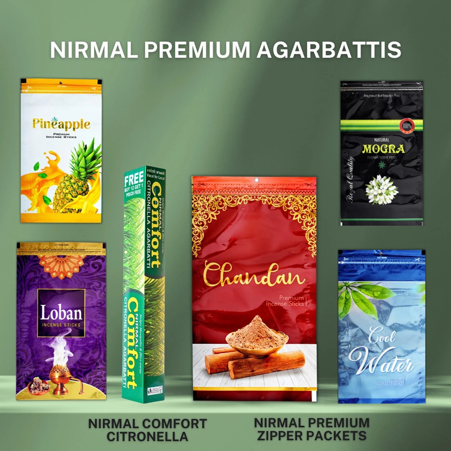 Image of Lokesh Agarbatti Mogra 1kg Agarbatti Incense Sticks , Full Scented with Mogra Fragnance Mogra