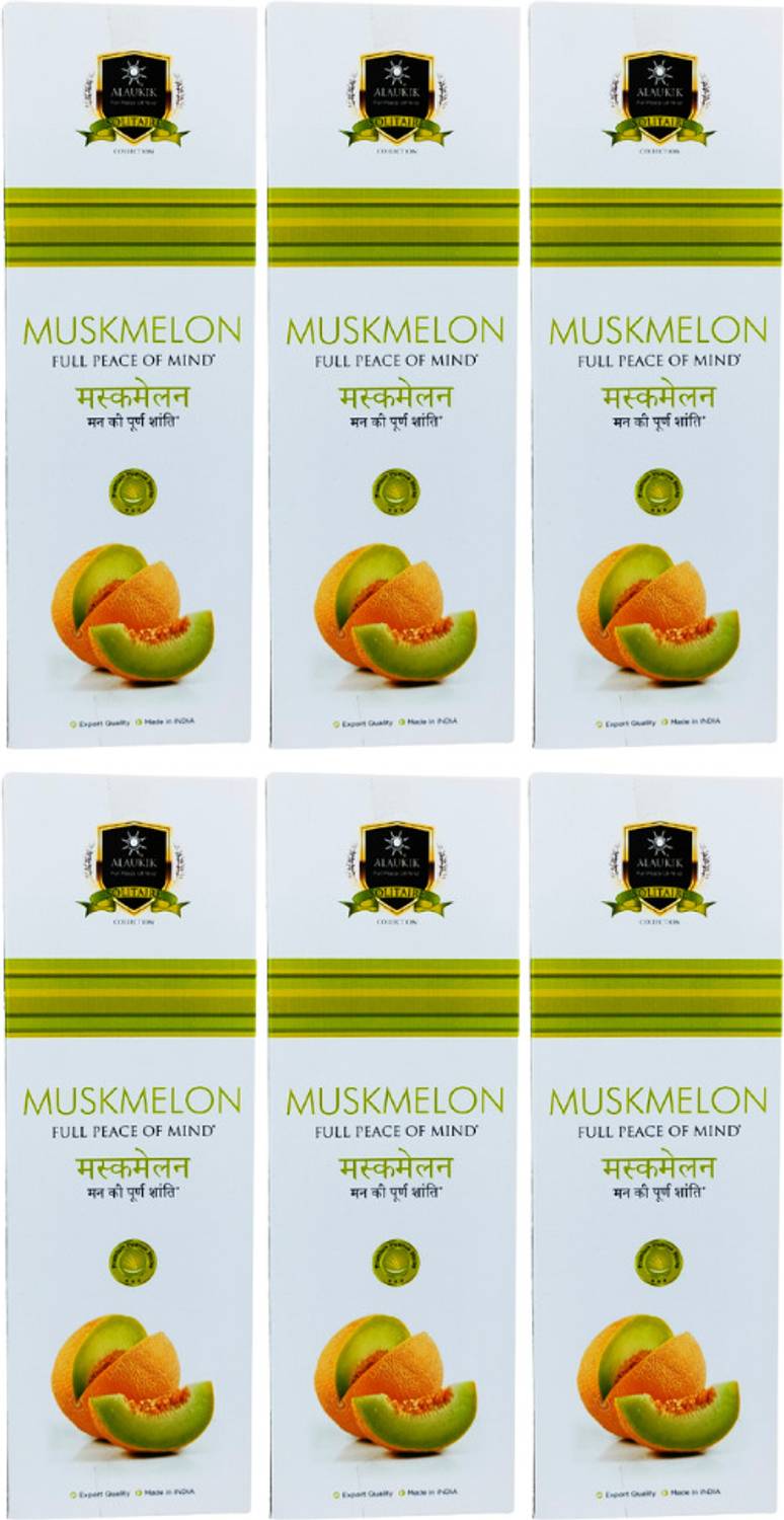 ALAUKIK Solitaire Muskmelon Agarbatti Incense Sticks (90G Each) Floral Fragrance