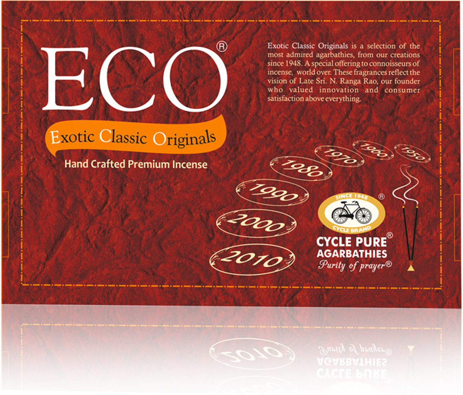 Image of Cycle Pure ECO Classic Handcrafted Incense Sticks Floral, Woody, Herbal, Rose, Sandal, Earthy, Fresh