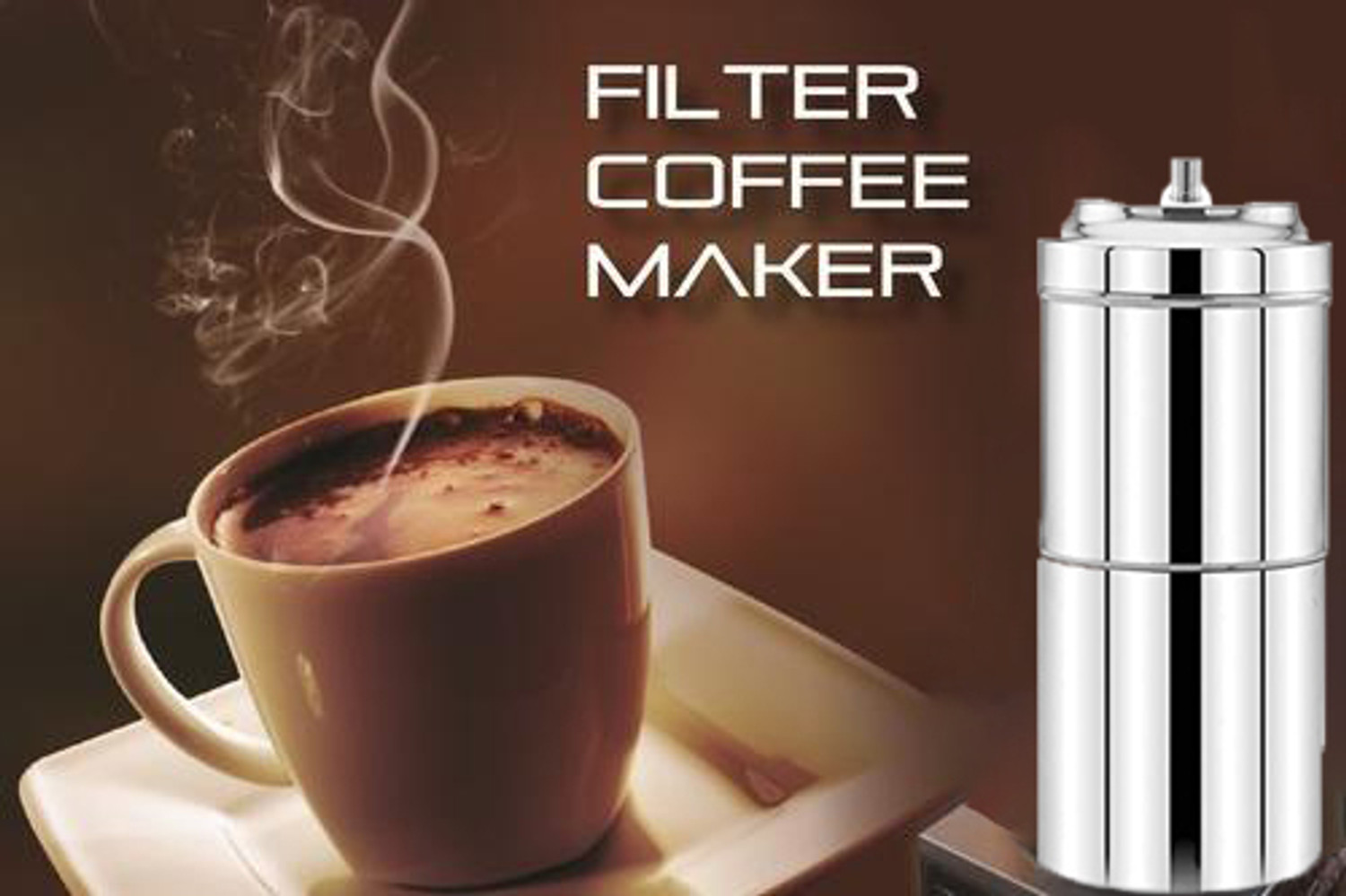 Image of MISSIPPI 300 ml South indian Stainless Steel Drip coffee Maker Indian Coffee Filter