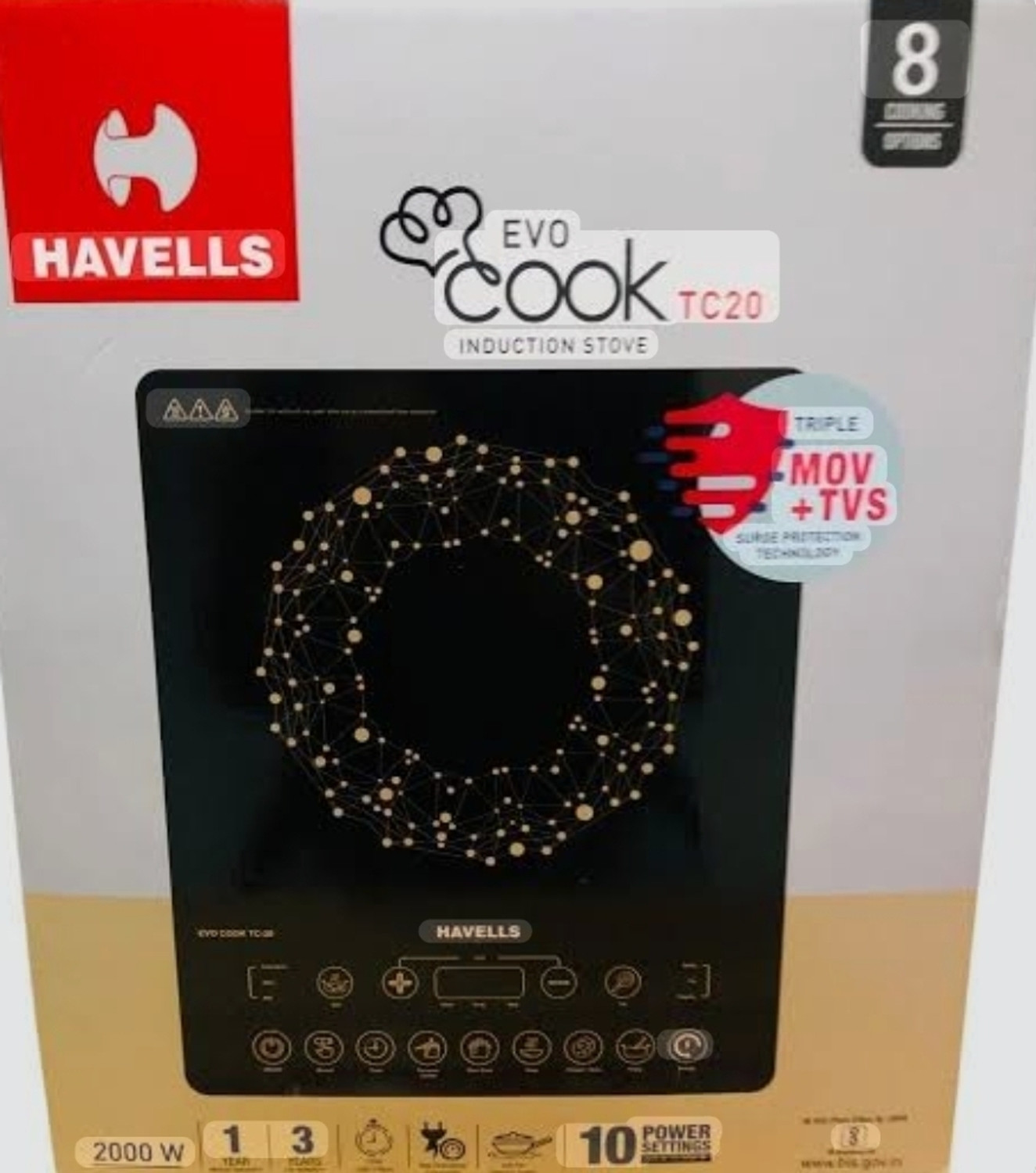 Image of HAVELLS 2000 W Induction Cooktop Touch Panel