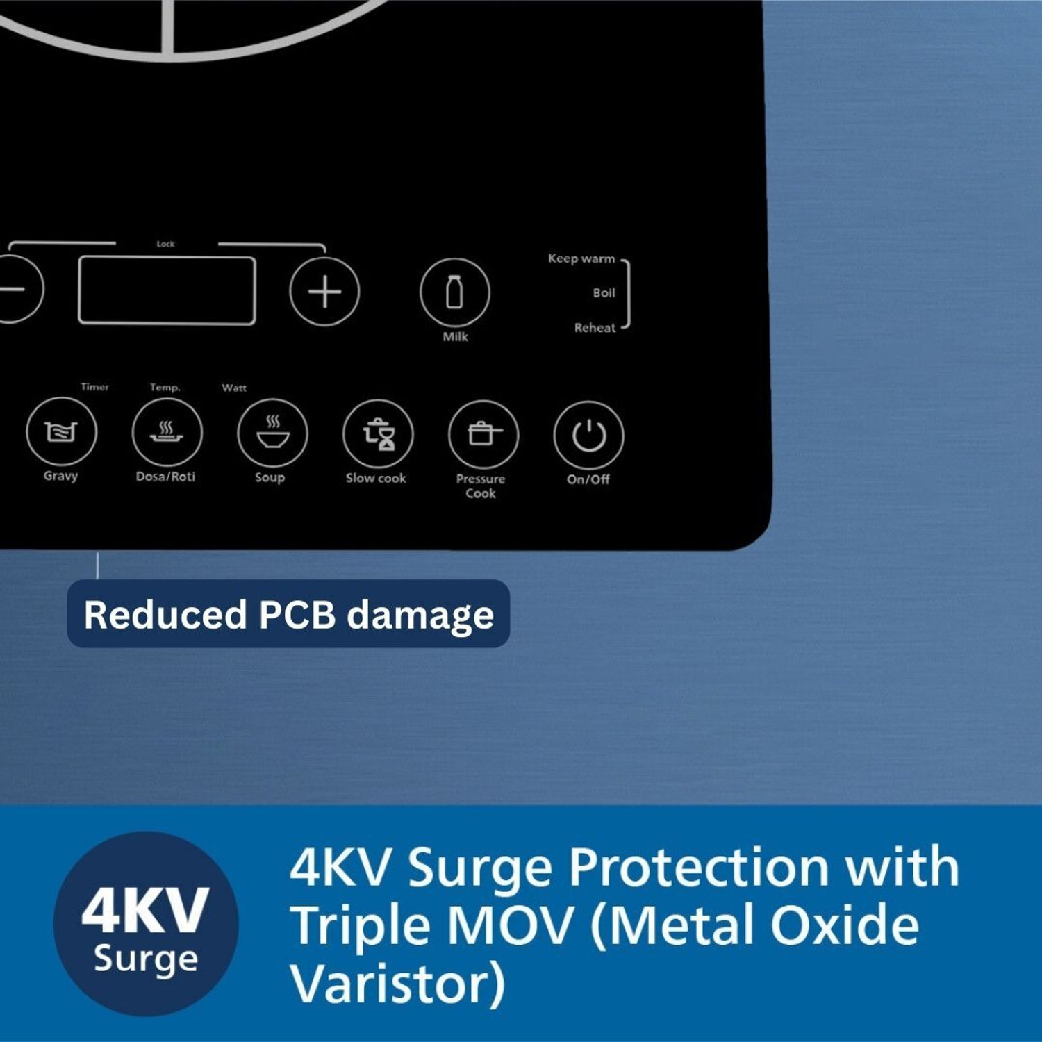 Image of PHILIPS by Philips 2100 W Induction Cooktop Touch Panel