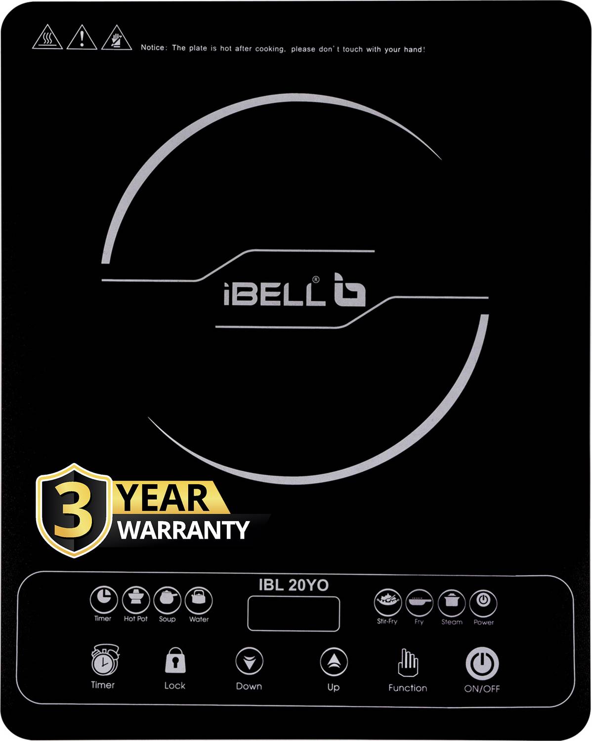 iBELL 2000 W Induction Cooktop Touch Panel
