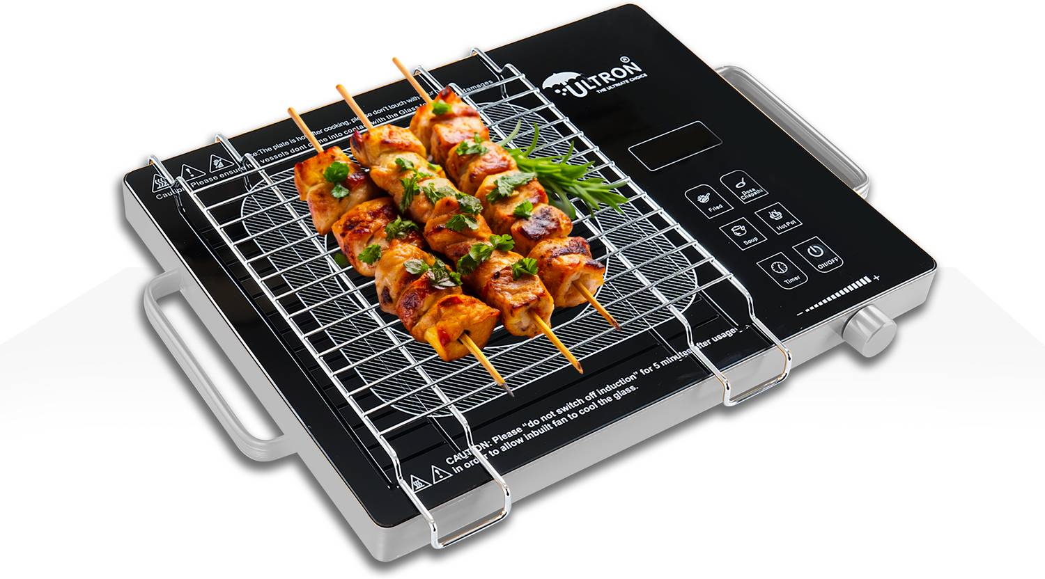 ULTRON 2000 W Infrared Cooktop Touch Panel (Silver, IN-INF-SS2K)