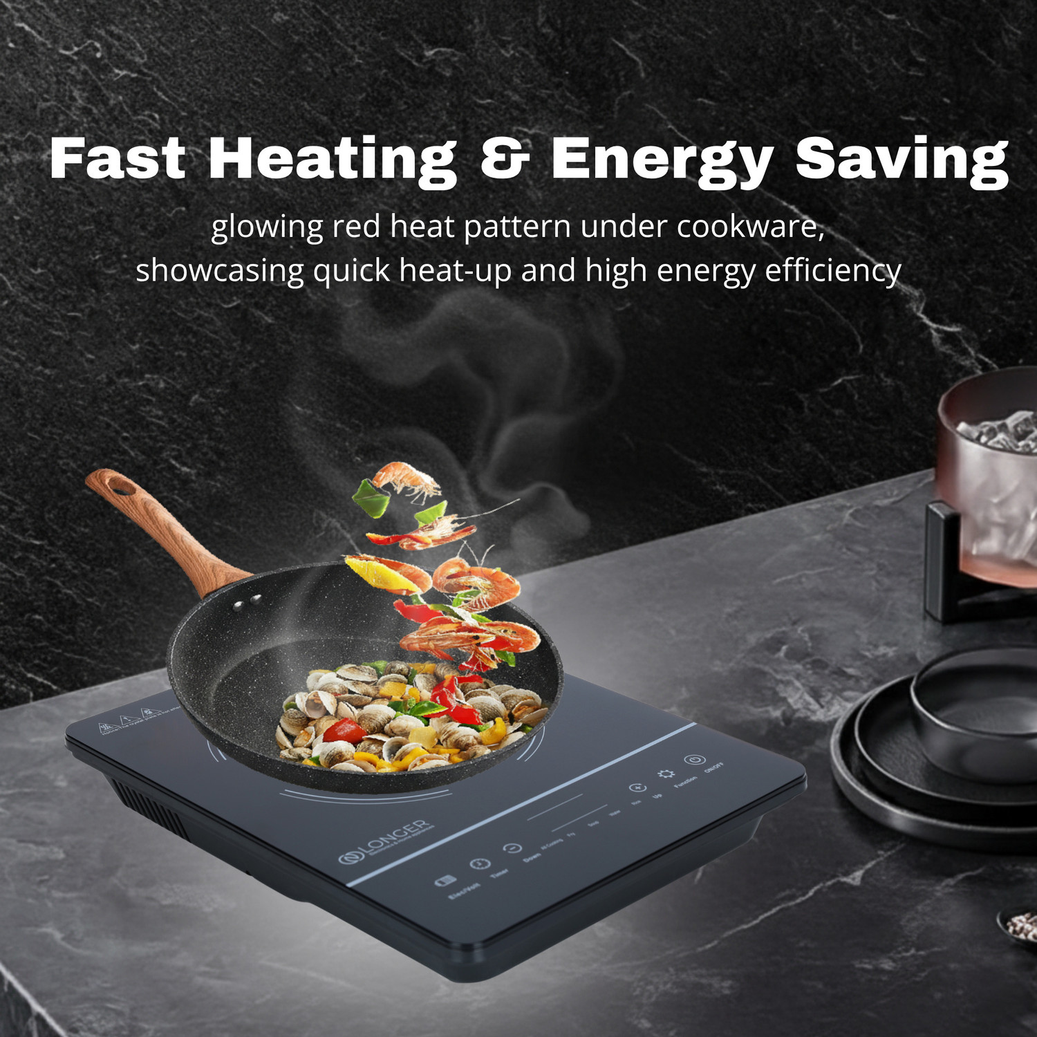 Image of Longer 2000 W Induction Cooktop Touch Panel