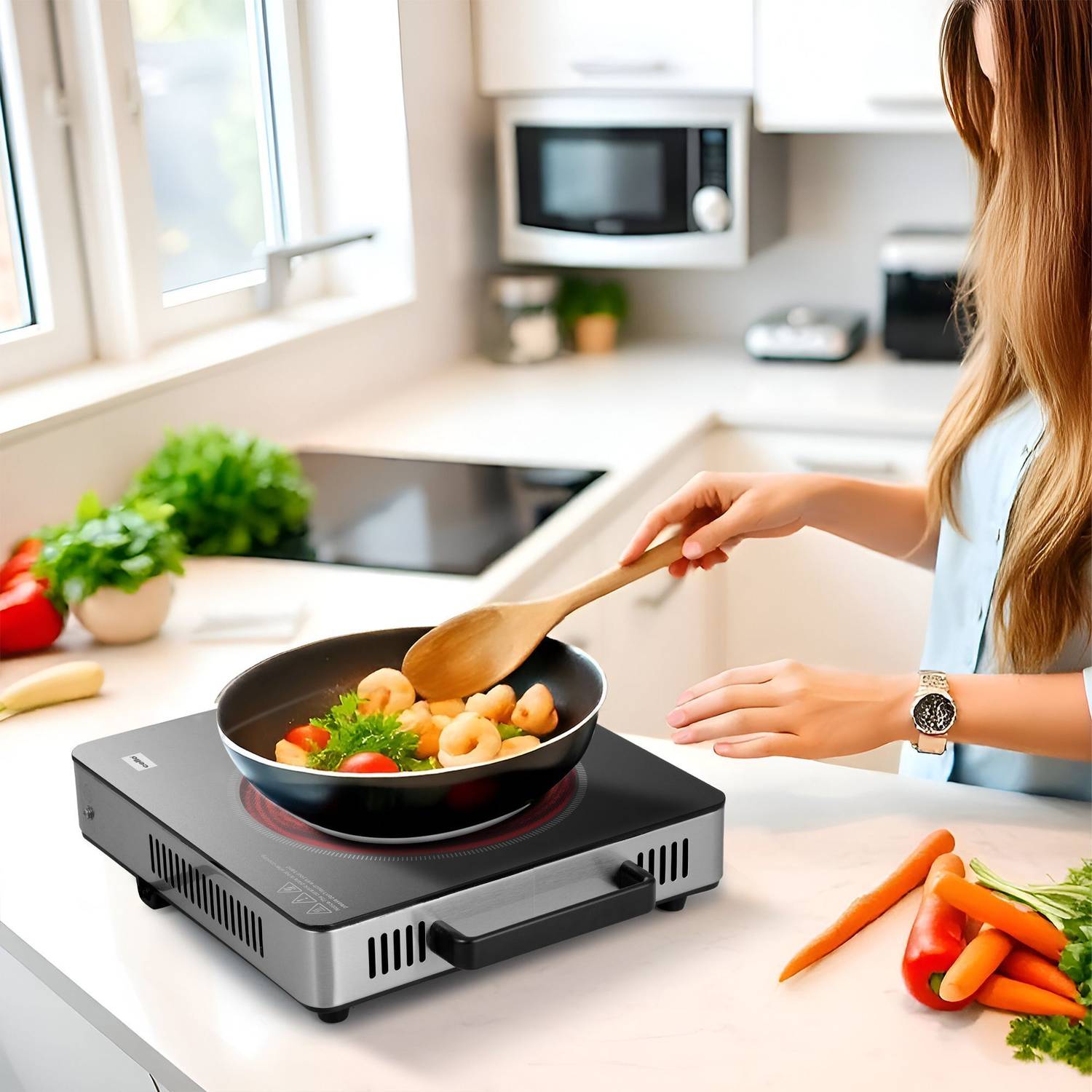 CELLO 2200 W Infrared Cooktop Touch Panel (Black, Trion Infrared ... more
