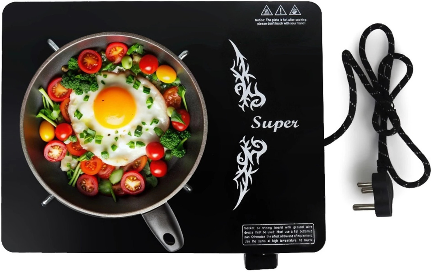 Image of BESTHOT 2000 W Infrared Cooktop Push Button