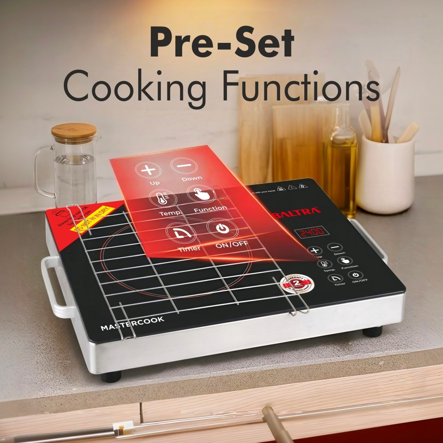 Image of Baltra 2400 W Infrared Cooktop Touch Panel