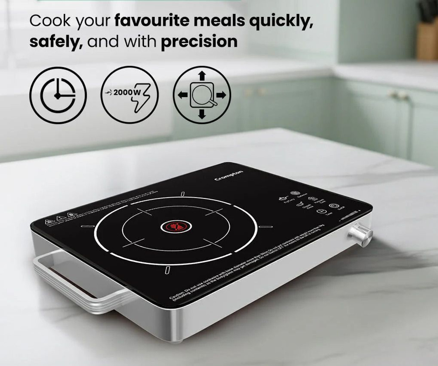 Image of Crompton 2200 W Infrared Cooktop Touch Panel