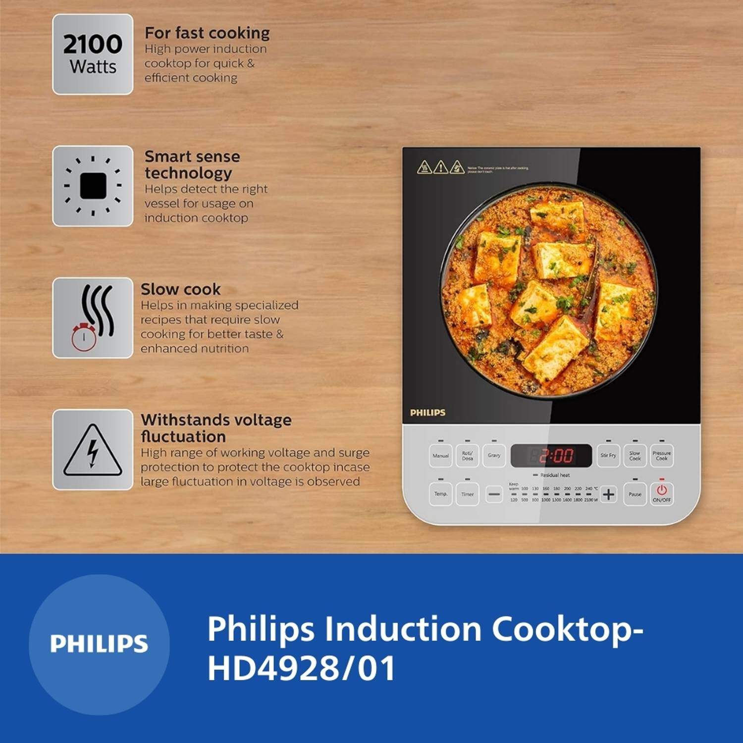 PHILIPS 2100W Induction Cooktop - Image 2
