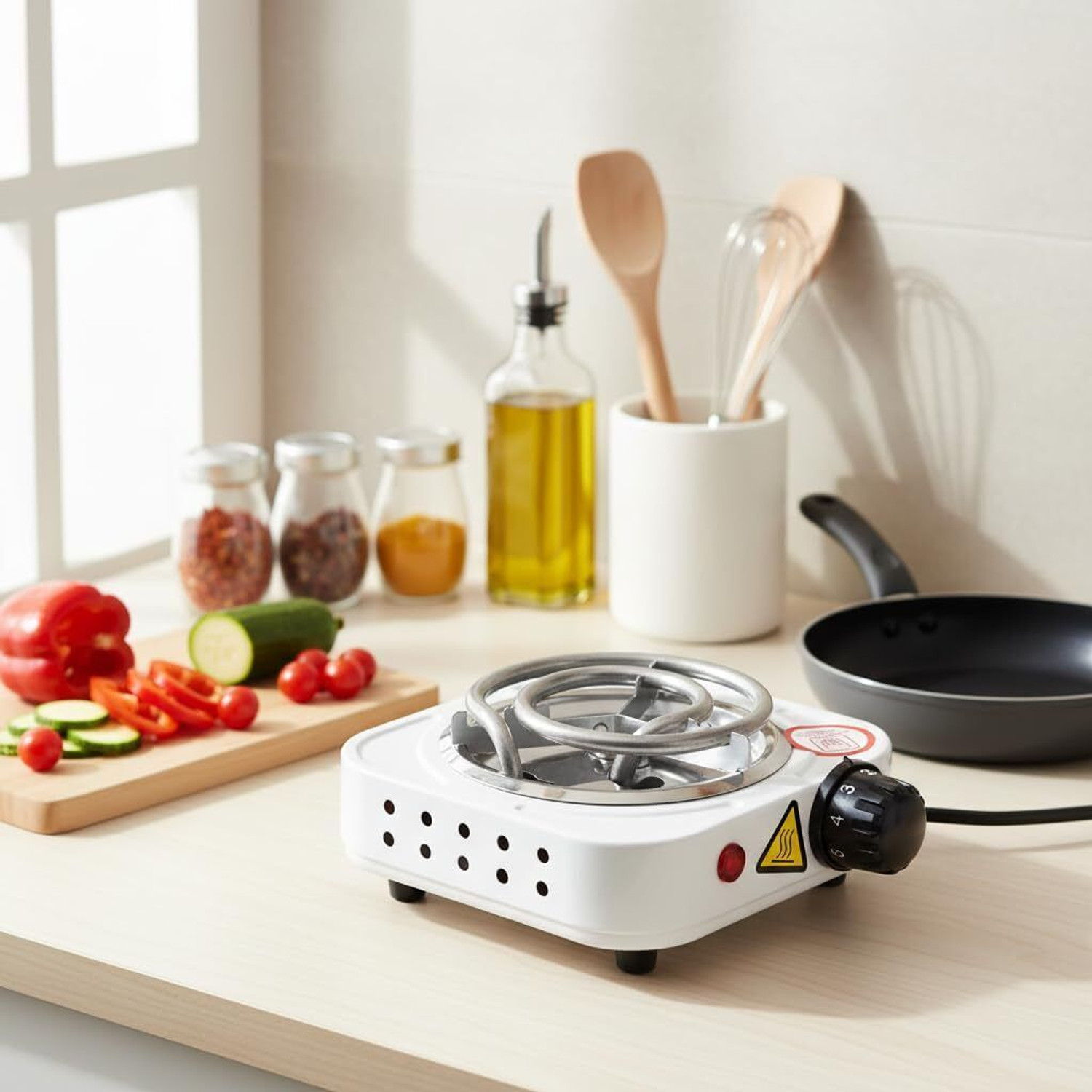 Image of PRANMATRASELLS 500 W Induction Cooktop Push Button