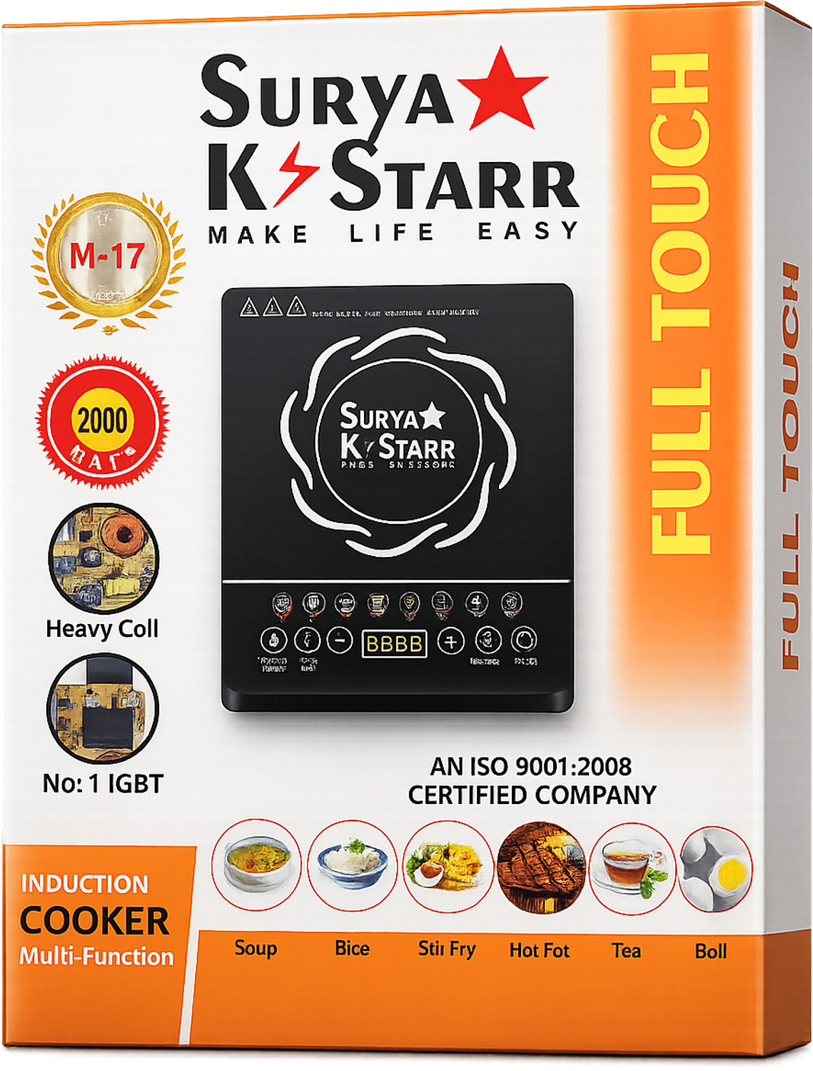 Image of CookSmart 2000 W Induction Cooktop Touch Panel