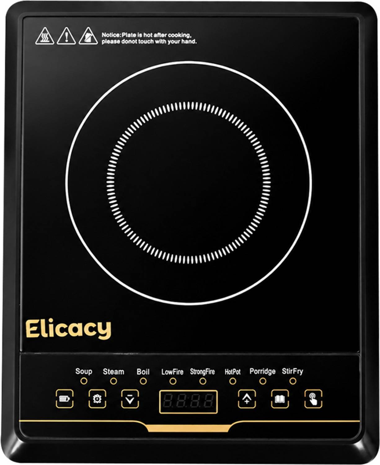 Elicacy 2000W Induction Cooktop Push Button Black