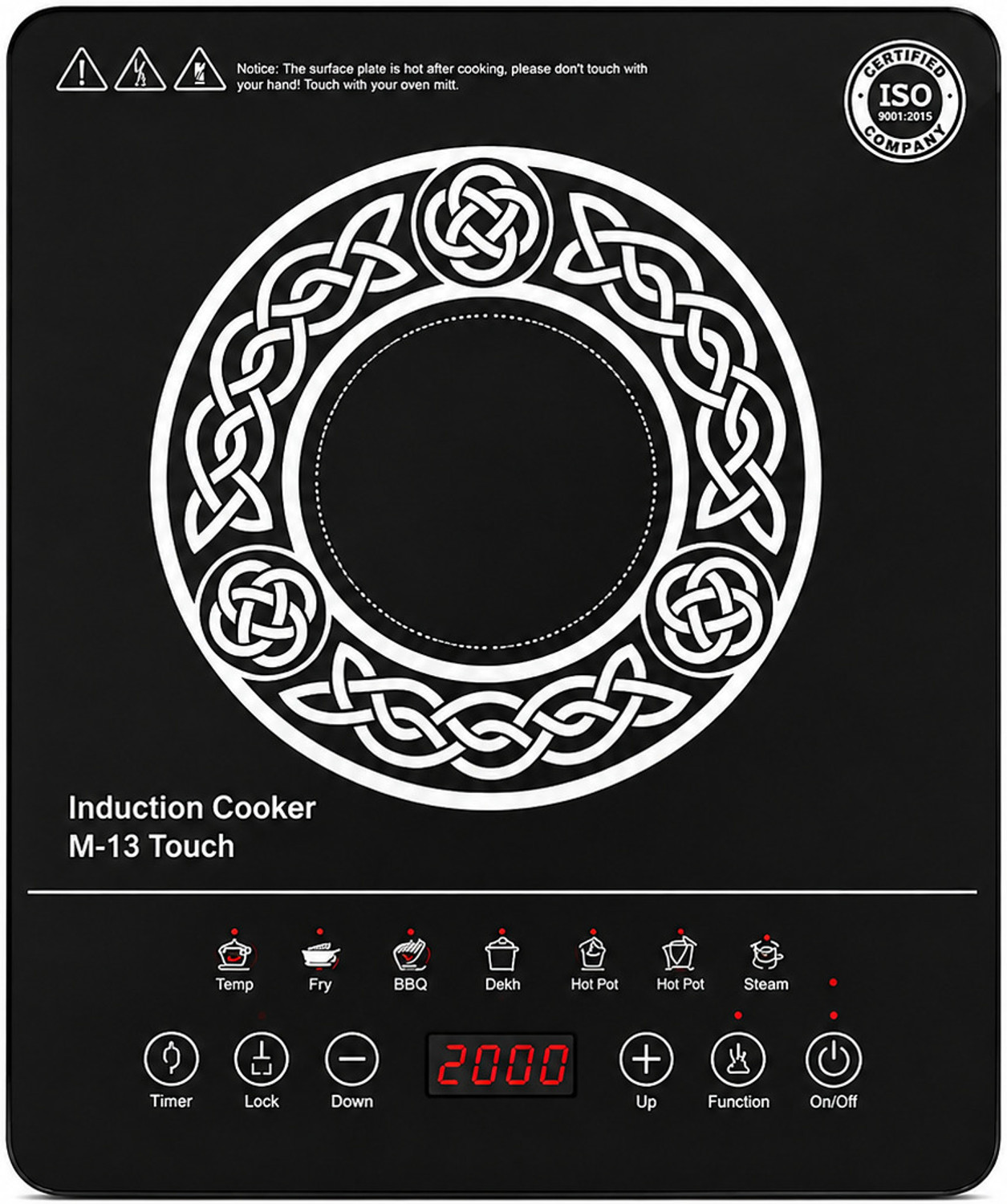 Image of CookSmart 2000 W Induction Cooktop Touch Panel