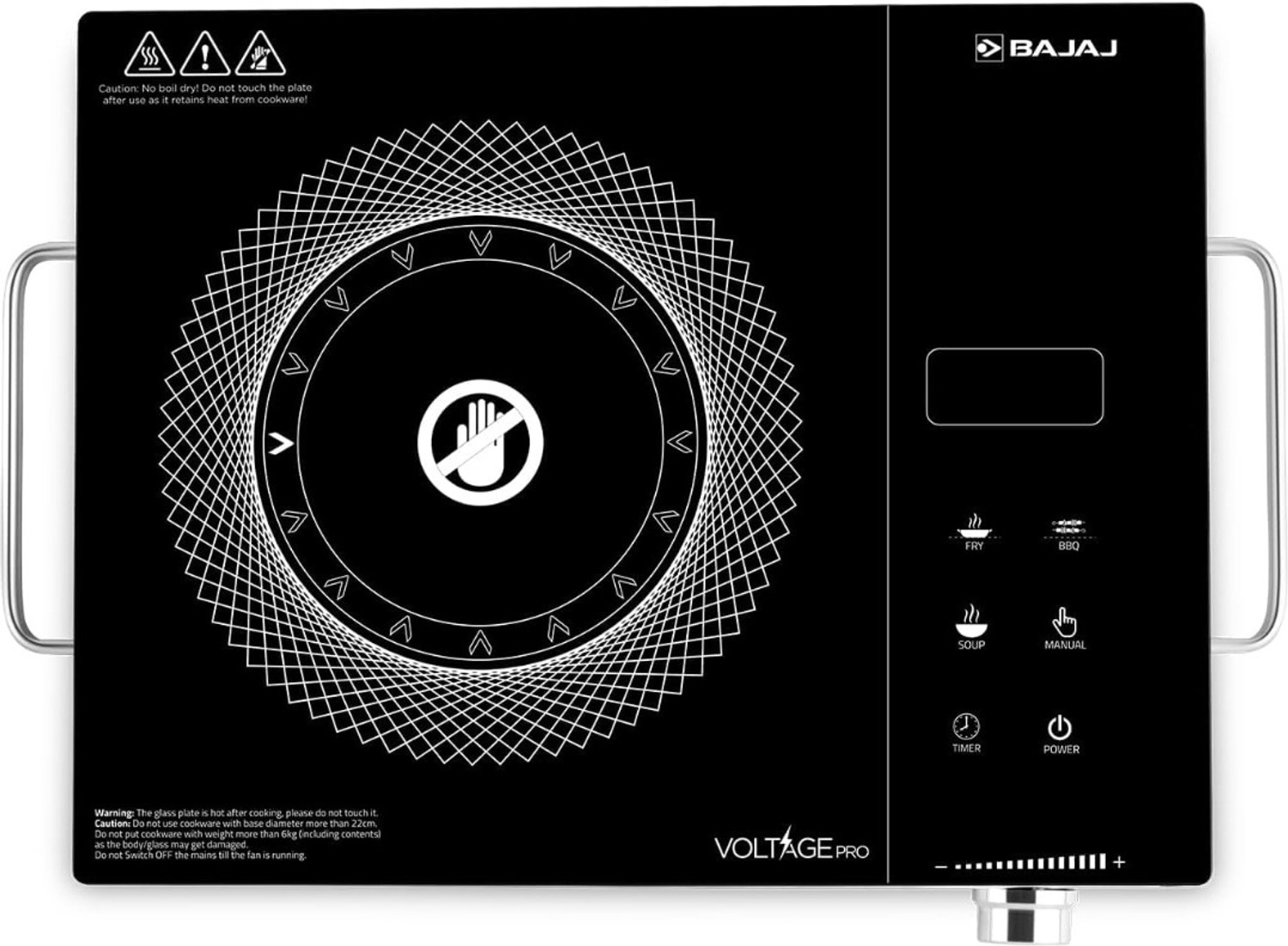 Image of BAJAJ 2200 W Infrared Cooktop Touch Panel, Jog Dial