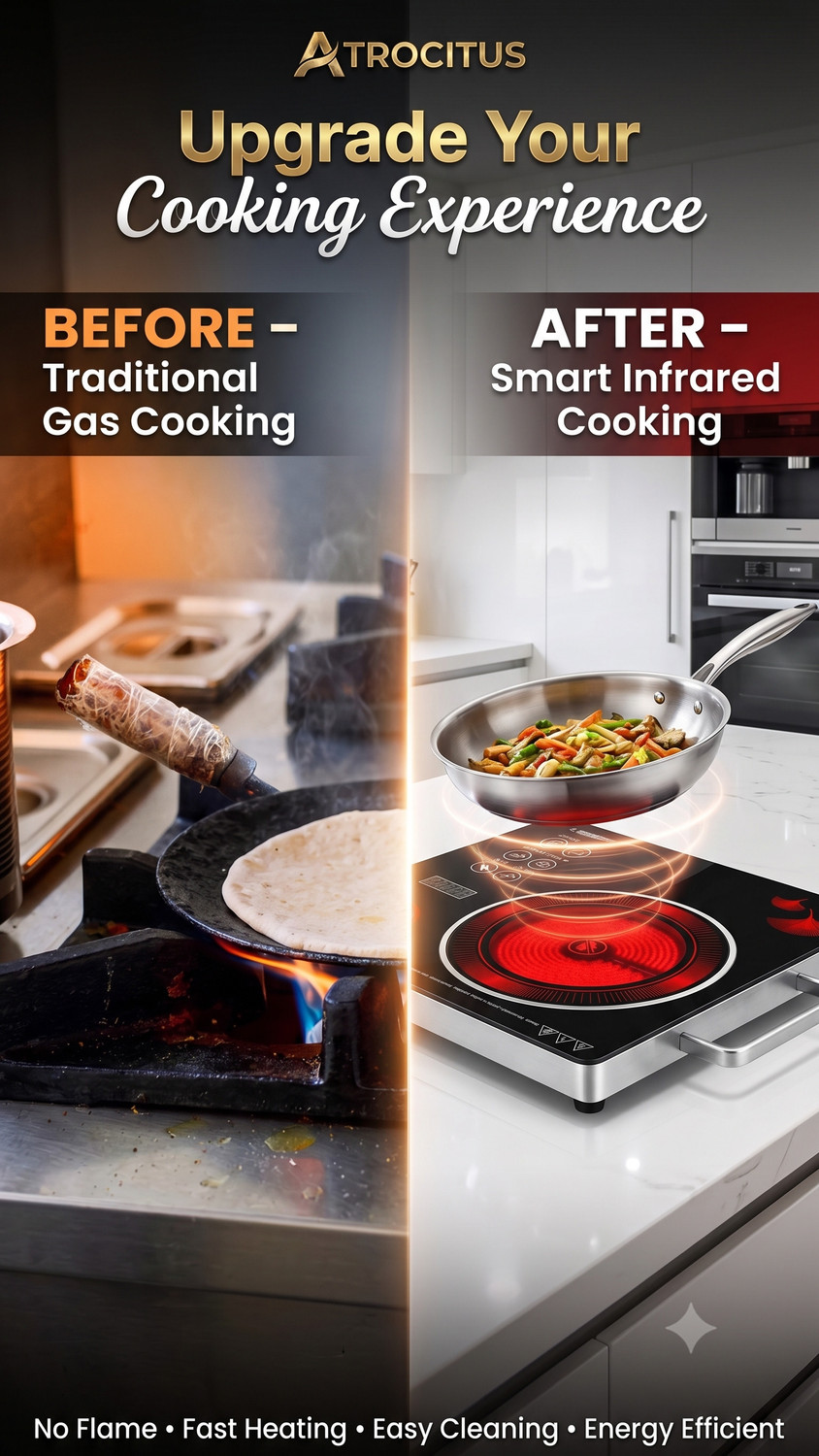 Image of Atrocitus 3500 W Infrared Cooktop Touch Panel