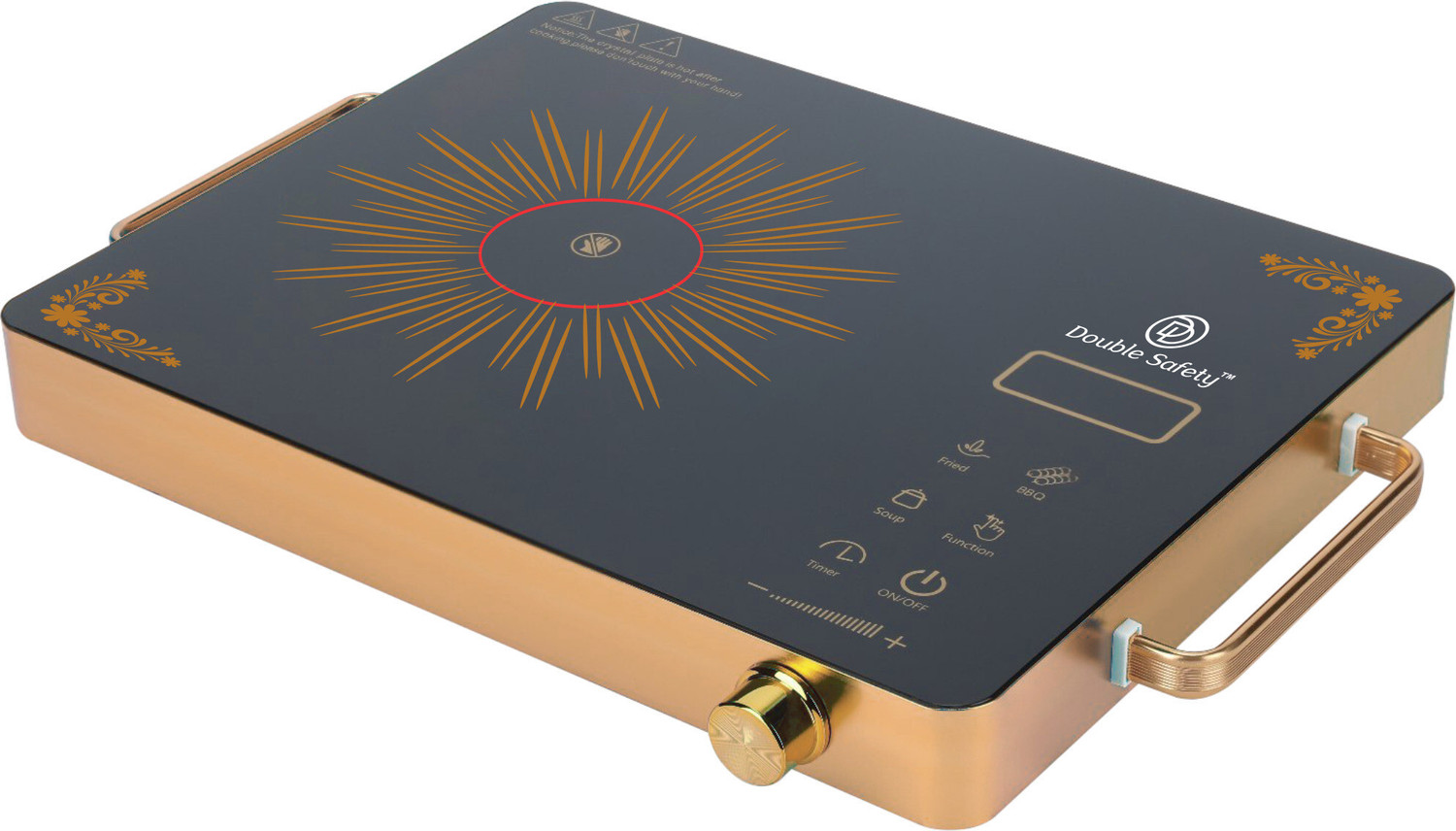Image of Double Safety 2000 W Radiant Cooktop Touch Panel
