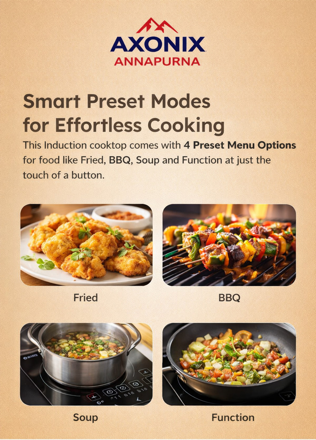 Image of AXONIX 2200 w Infrared Cooktop Touch Panel