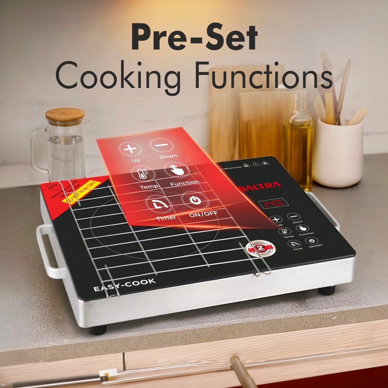 Image of Baltra 2400 W Infrared Cooktop Touch Panel