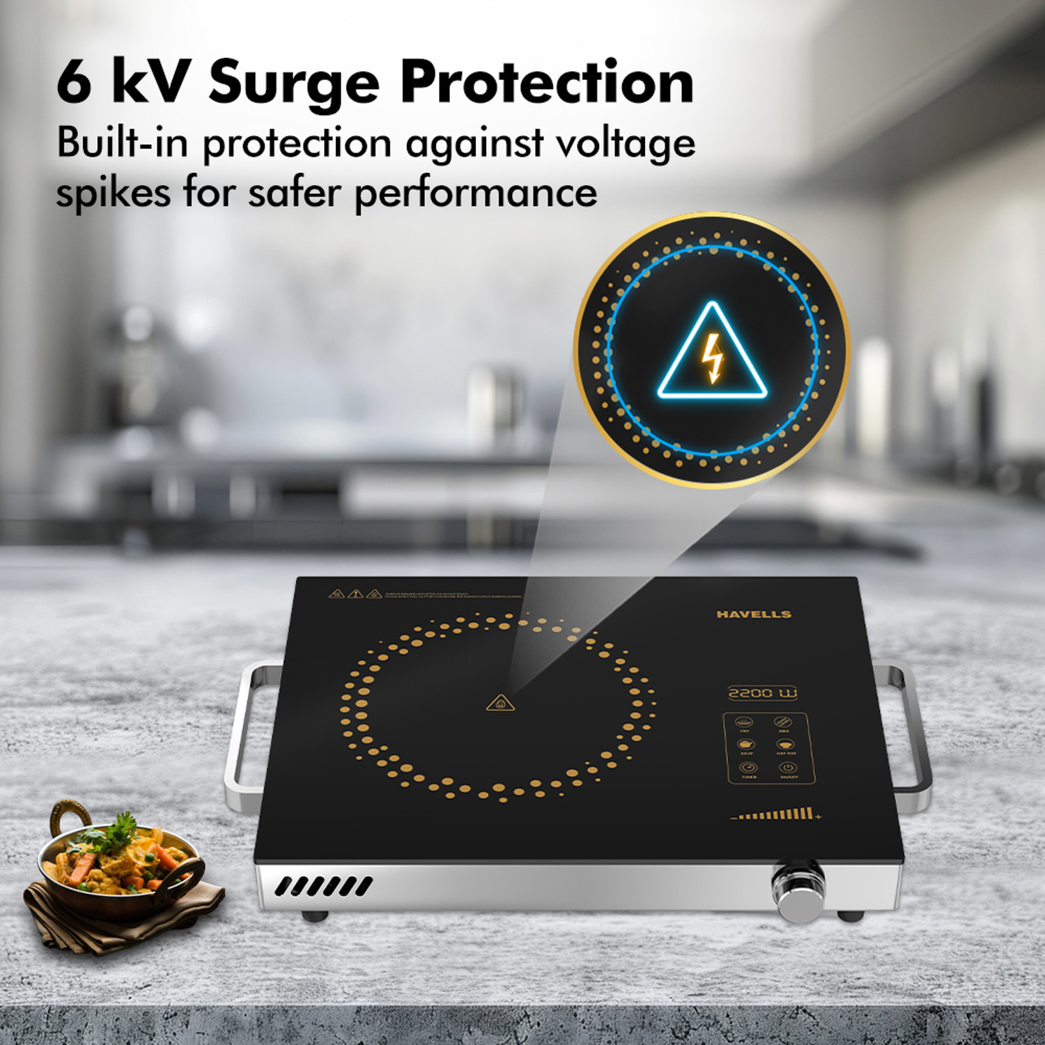 Image of HAVELLS 2200 W Radiant Cooktop Touch Panel