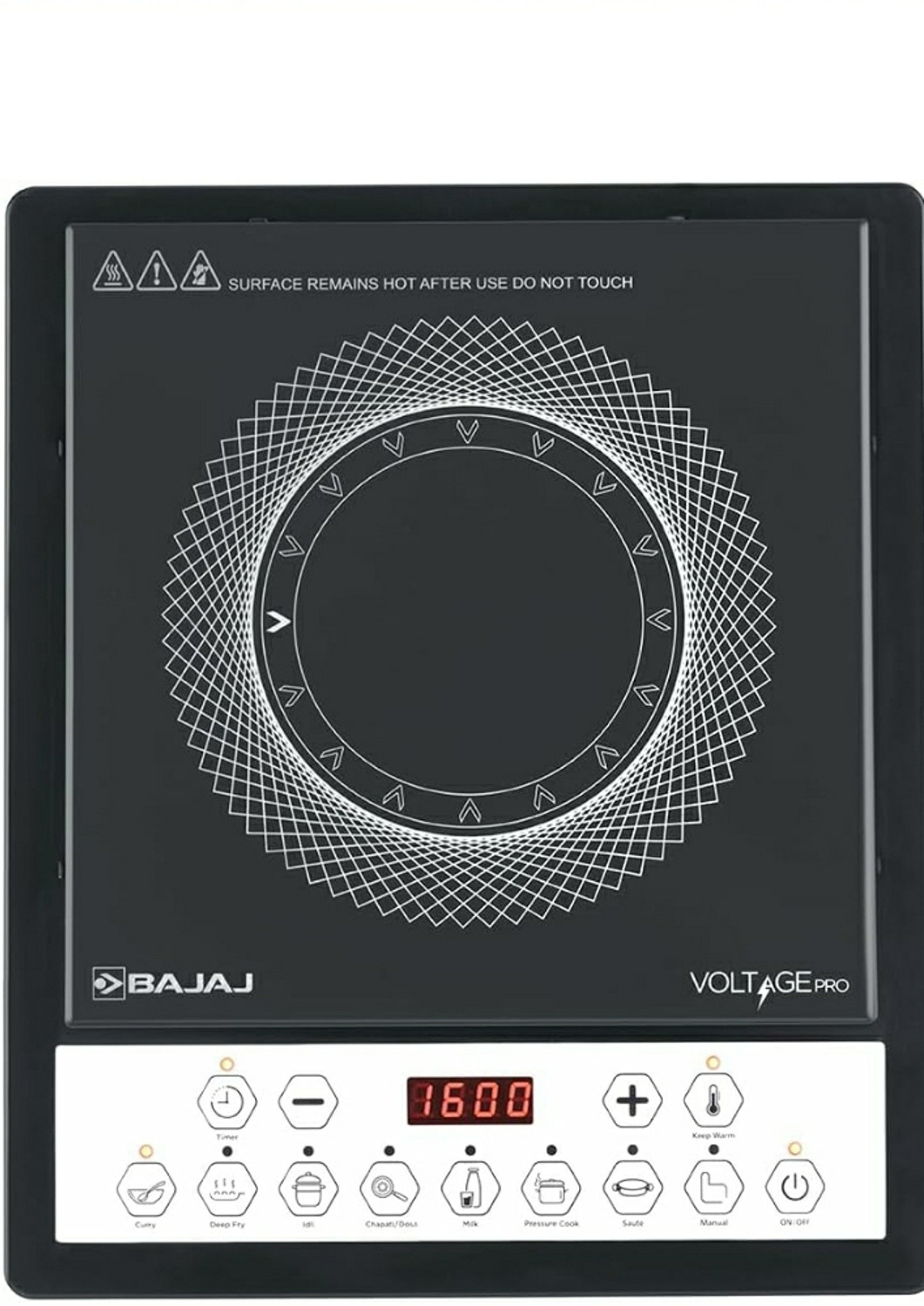 Image of BAJAJ 1600 W Induction Cooktop Push Button