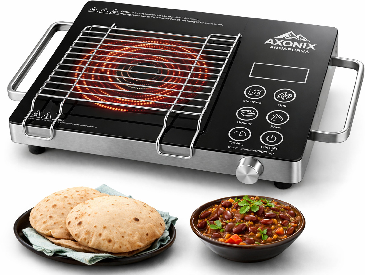 Image of AXONIX 2200 W Infrared Cooktop Touch Panel