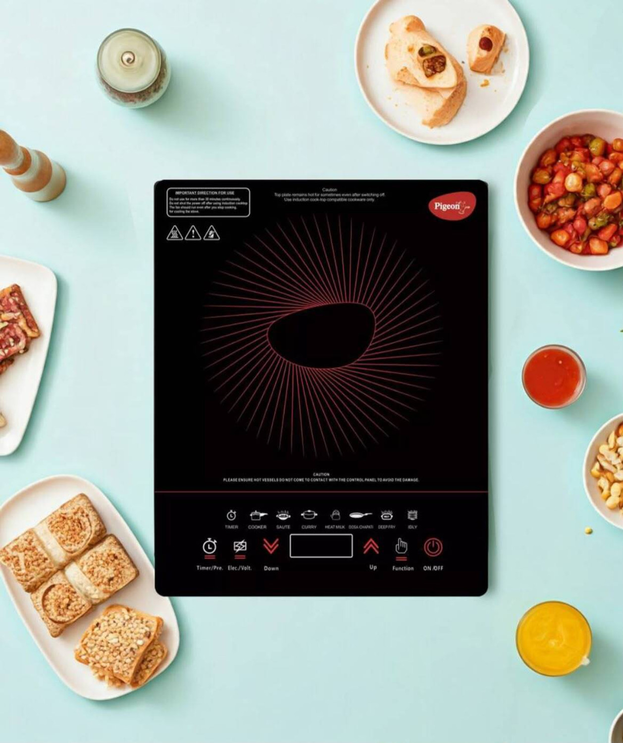 Image of Pigeon 1800 W Induction Cooktop Touch Panel