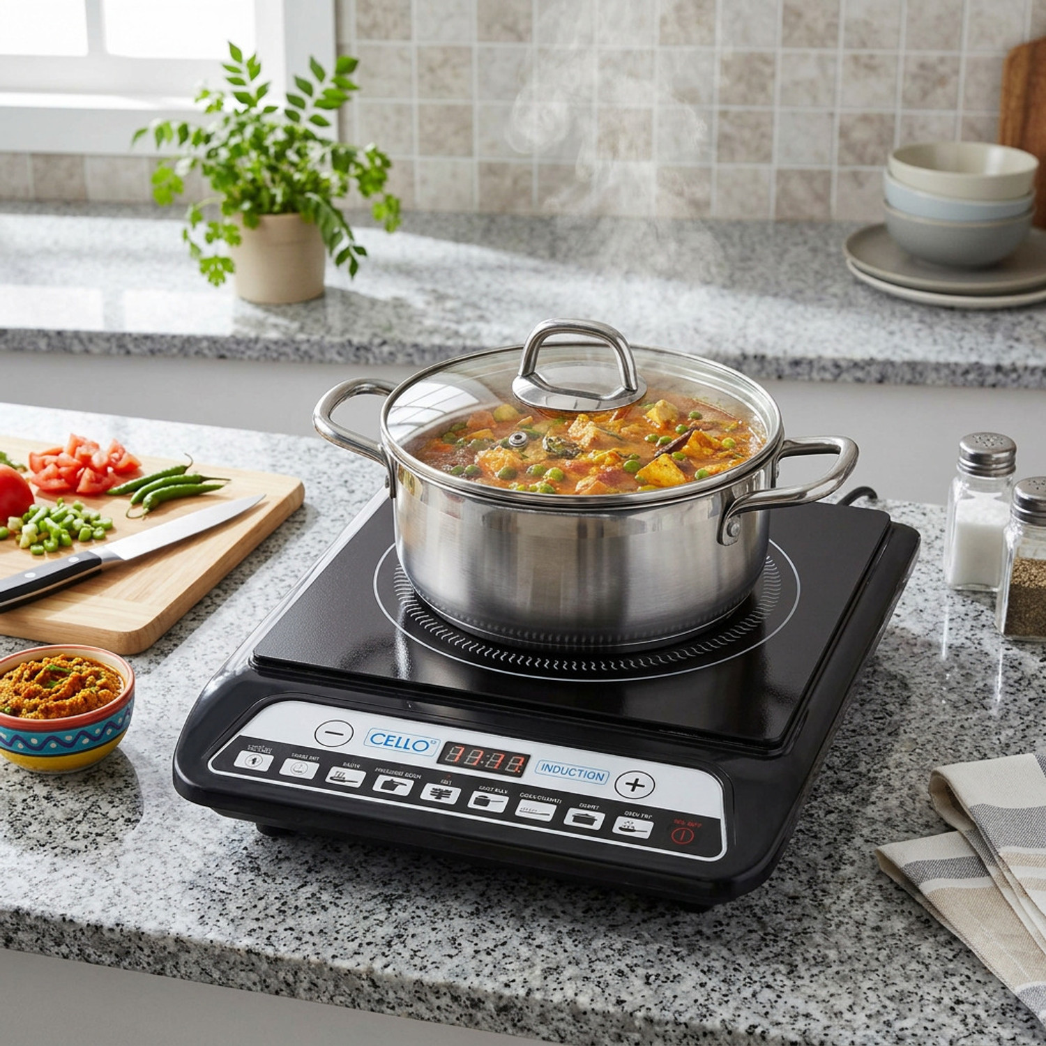 Image of CELLO 2000 W Induction Cooktop Push Button