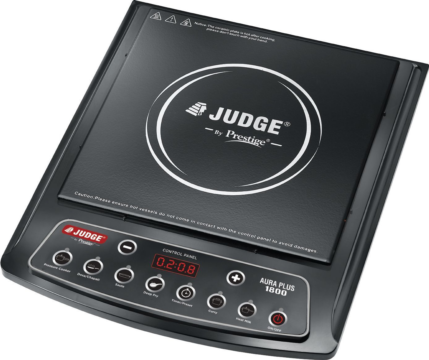 Image of Judge 1800 W Induction Cooktop Push Button