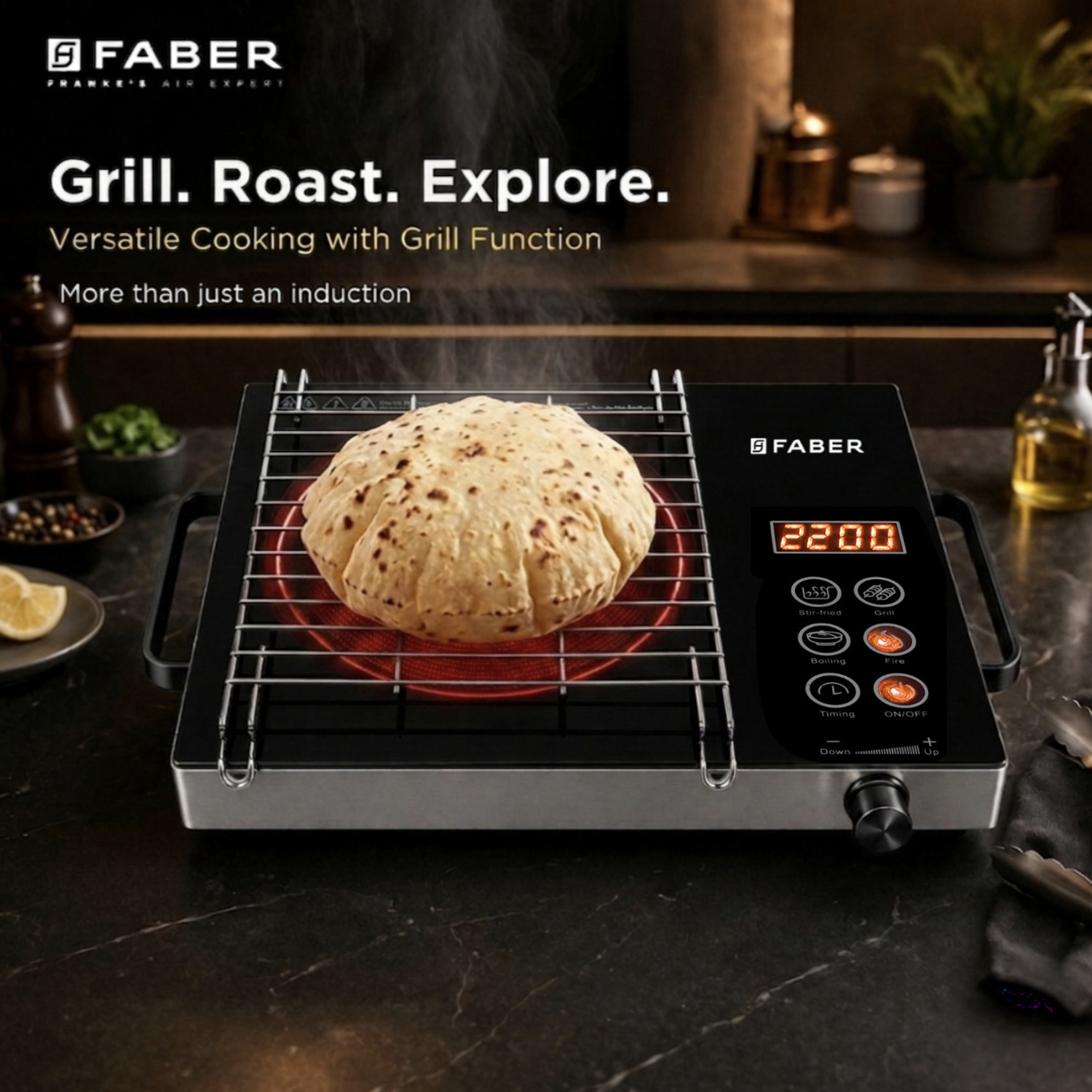 Image of FABER 2200 W Infrared Cooktop Touch Panel