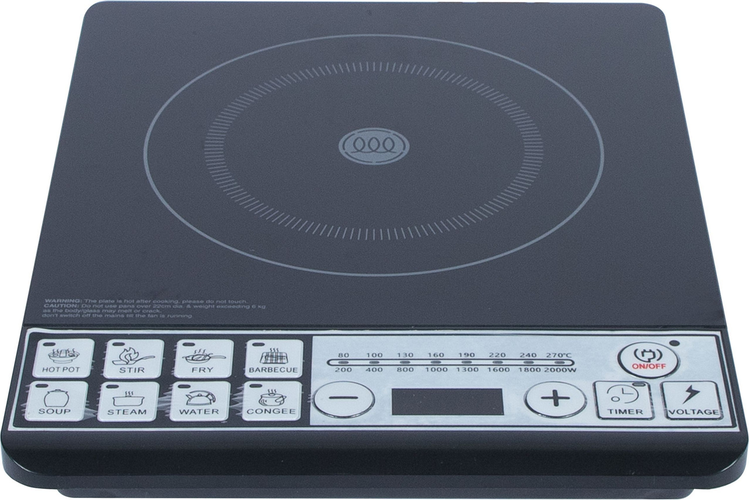 Image of HPC 2000 W Infrared Cooktop Touch Panel, Push Button