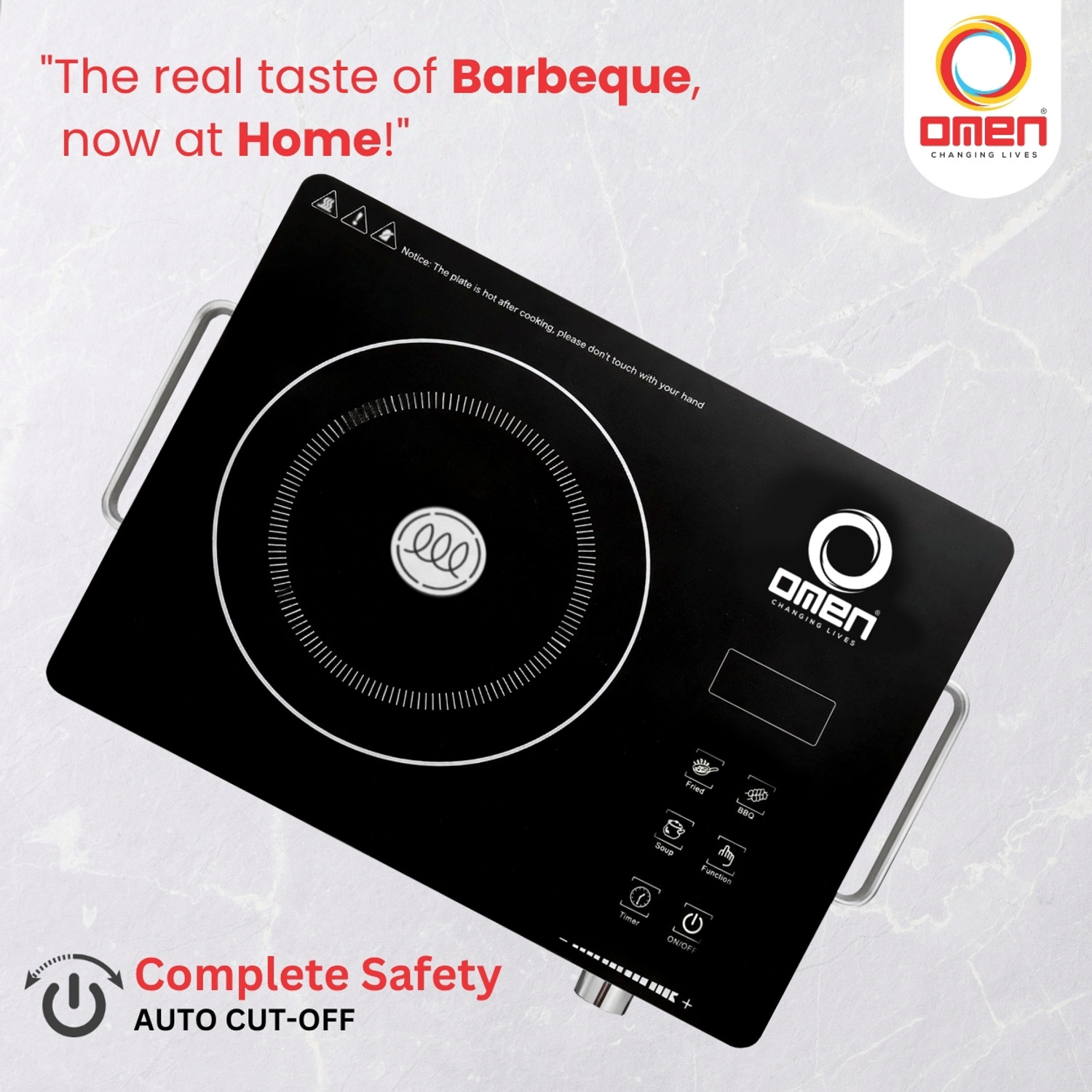 Image of Omen Changing Lives 2000 W Infrared Cooktop Touch Panel
