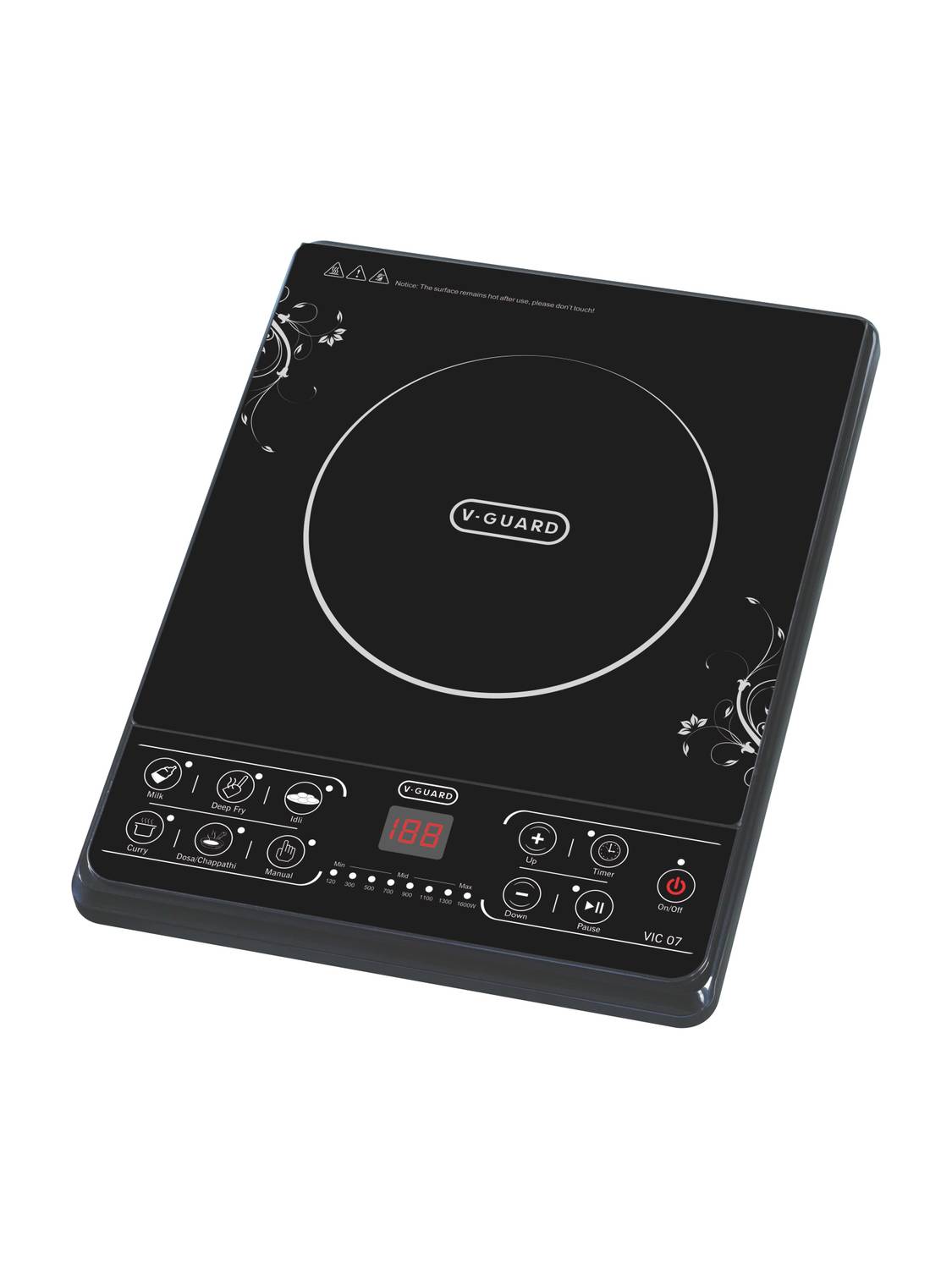 V-Guard 1600 W Induction Cooktop Push Button