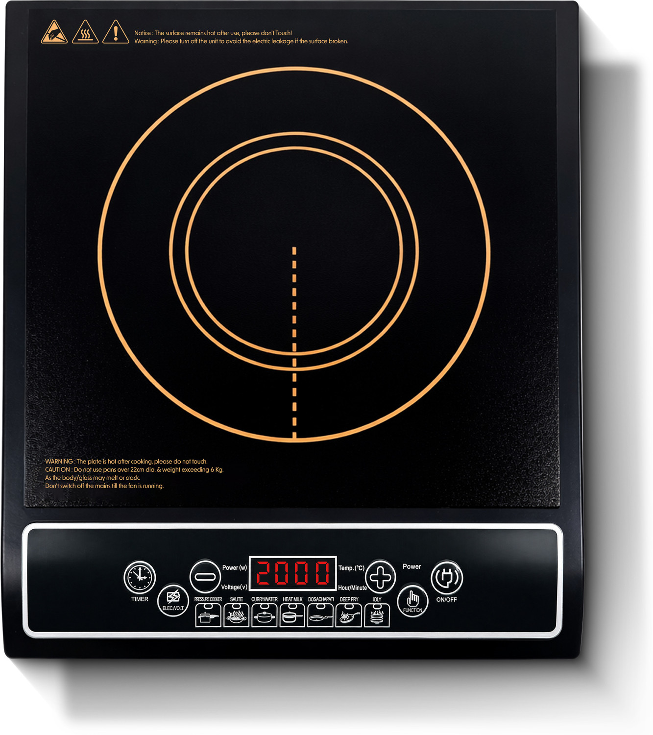Image of LIGHTFLAME 2000 W Induction Cooktop Push Button