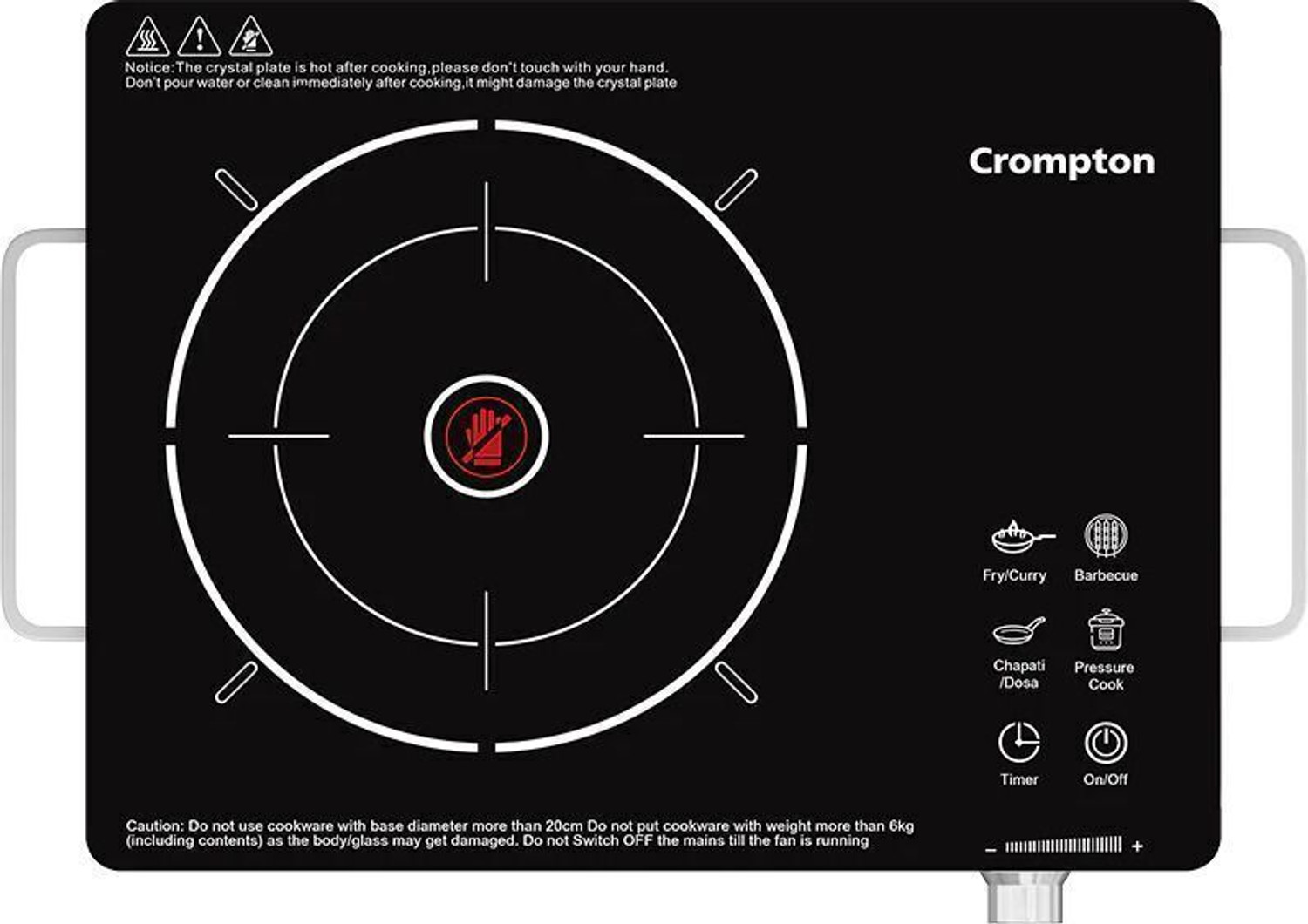 Image of Crompton 2200 W Infrared Cooktop Touch Panel