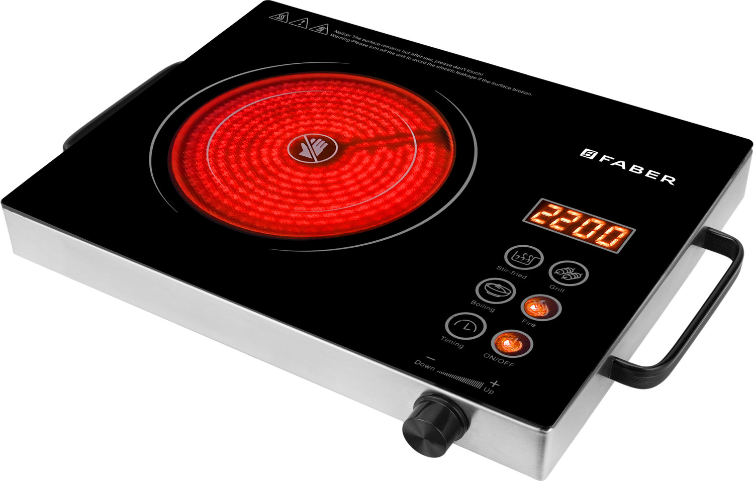 Image of FABER 2200 W Infrared Cooktop Touch Panel