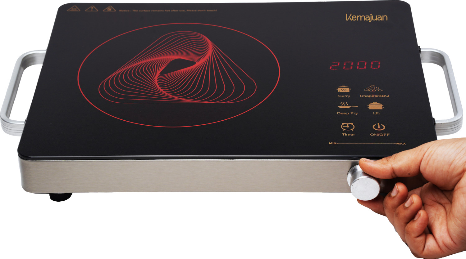 Image of KEMAJUAN 2200 W Infrared Cooktop Touch Panel, Jog Dial
