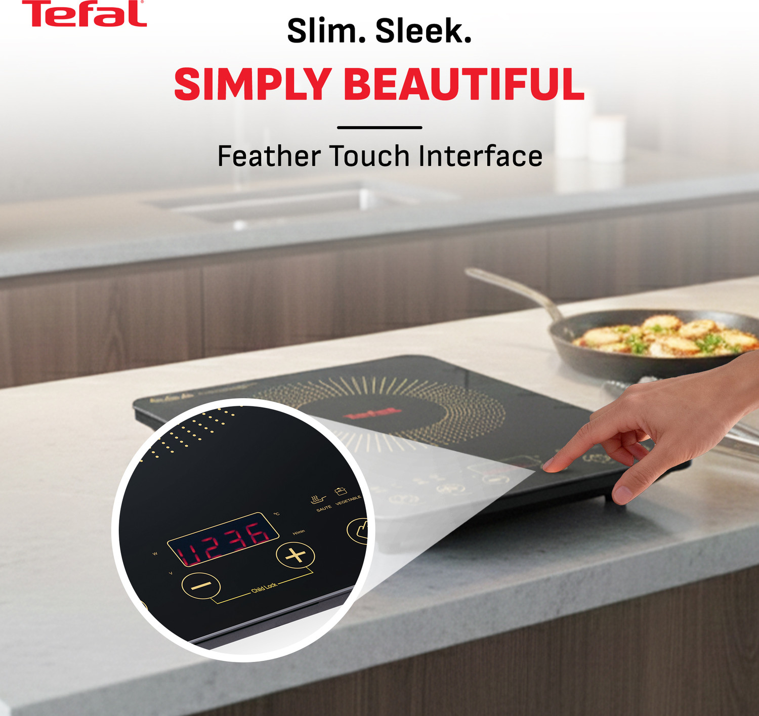 Image of Tefal 2200 W Induction Cooktop Touch Panel