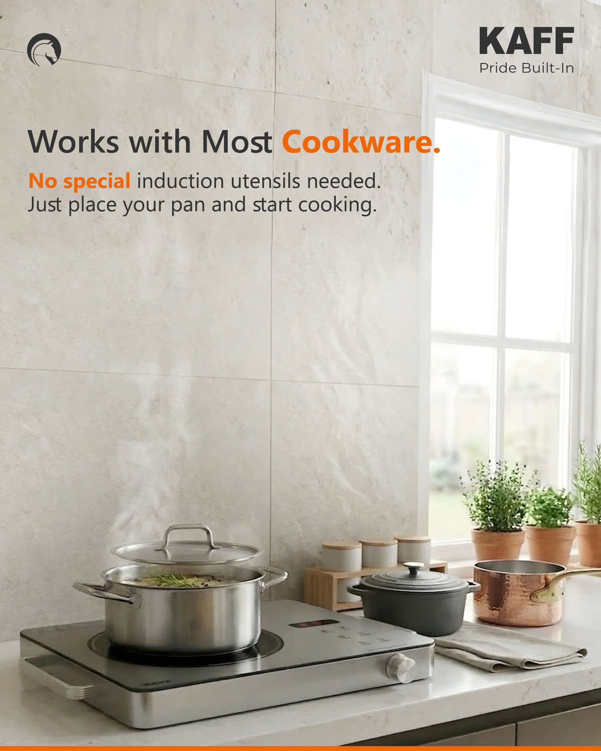 Image of Kaff 2200 W Induction Cooktop Touch Panel