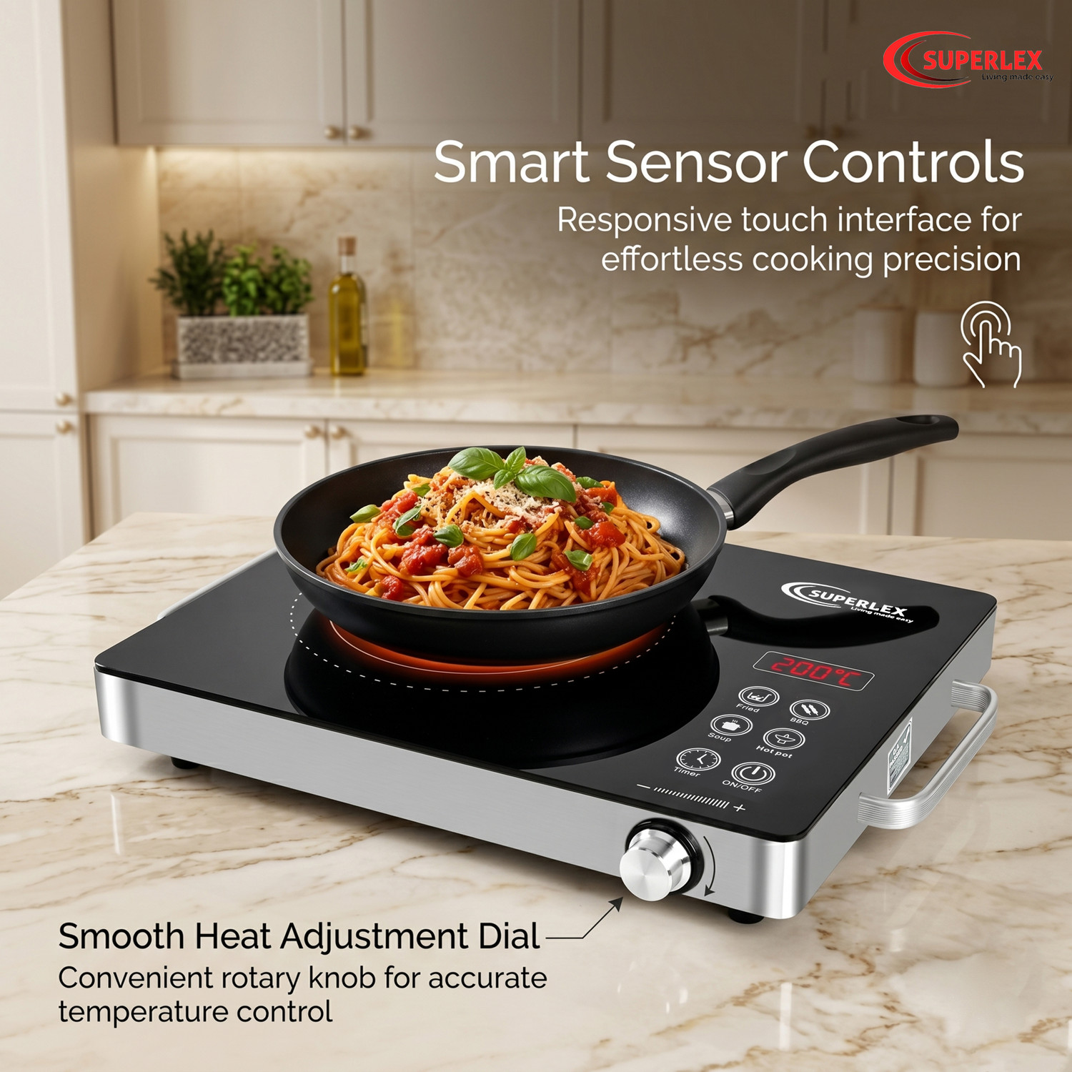 Image of SUPERLEX 2200 W Infrared Cooktop Touch Panel