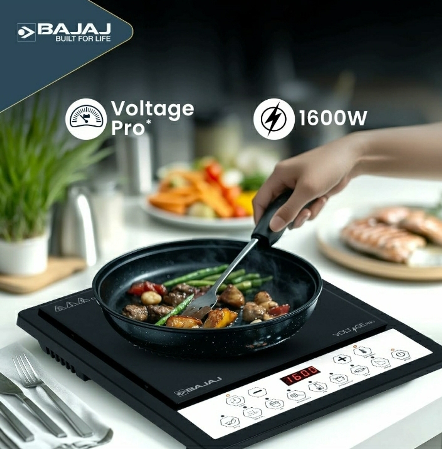 Image of BAJAJ 1600 W Induction Cooktop Push Button
