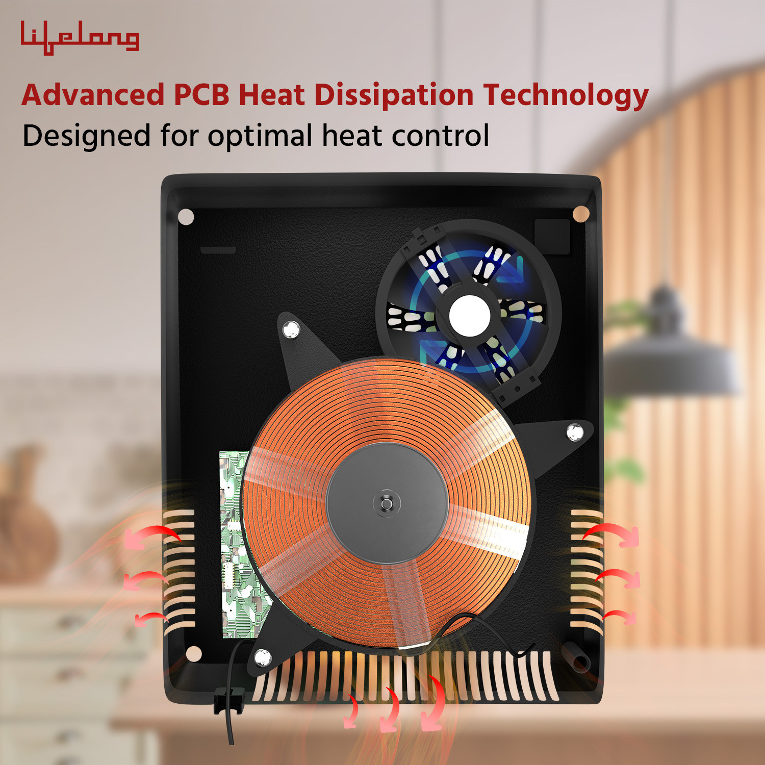 Image of Lifelong 2100 W Induction Cooktop Touch Panel
