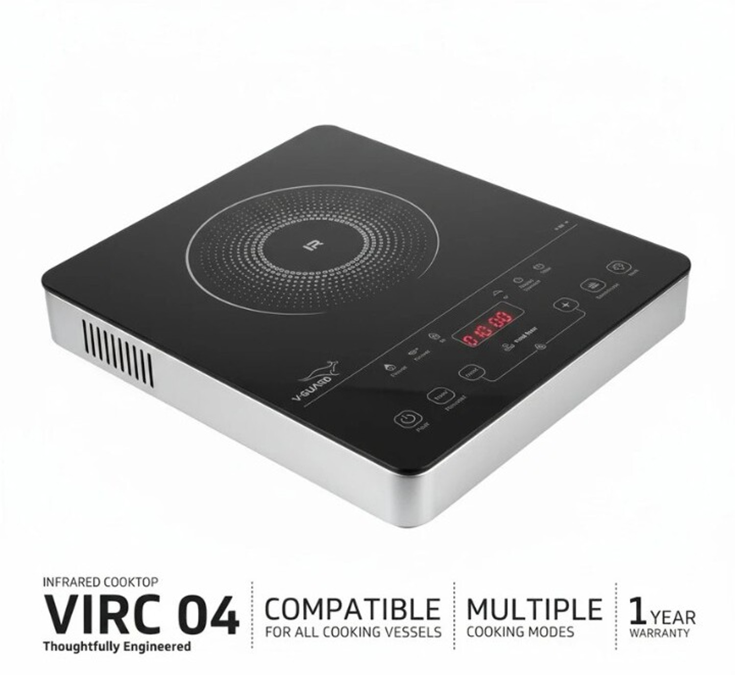 Image of V-Guard 2200 W Infrared Cooktop Touch Panel
